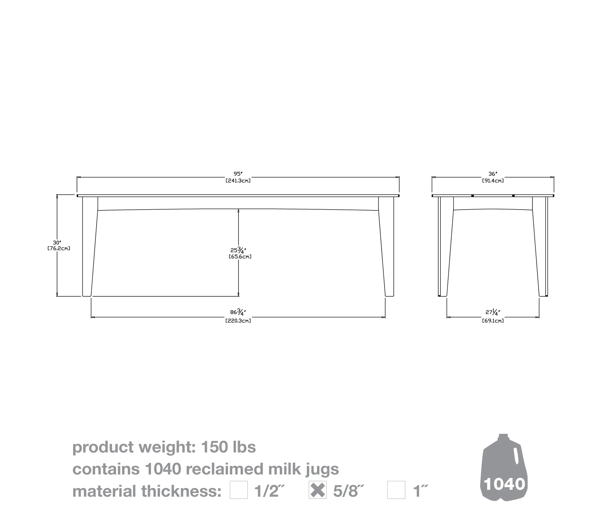 Loll Designs - Alfresco Bench 47