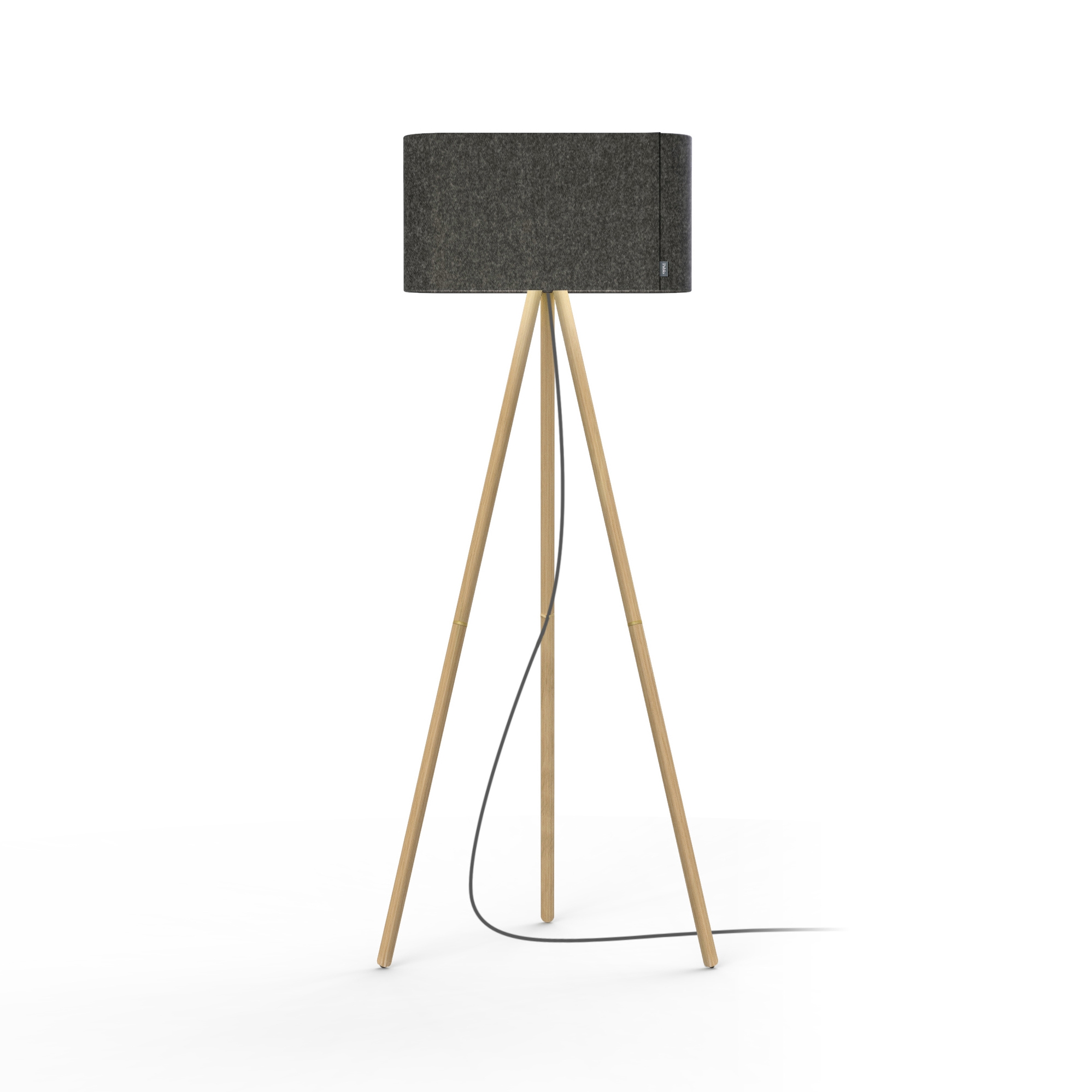 Belmont Floor Graphite Shade / White Oak Legs