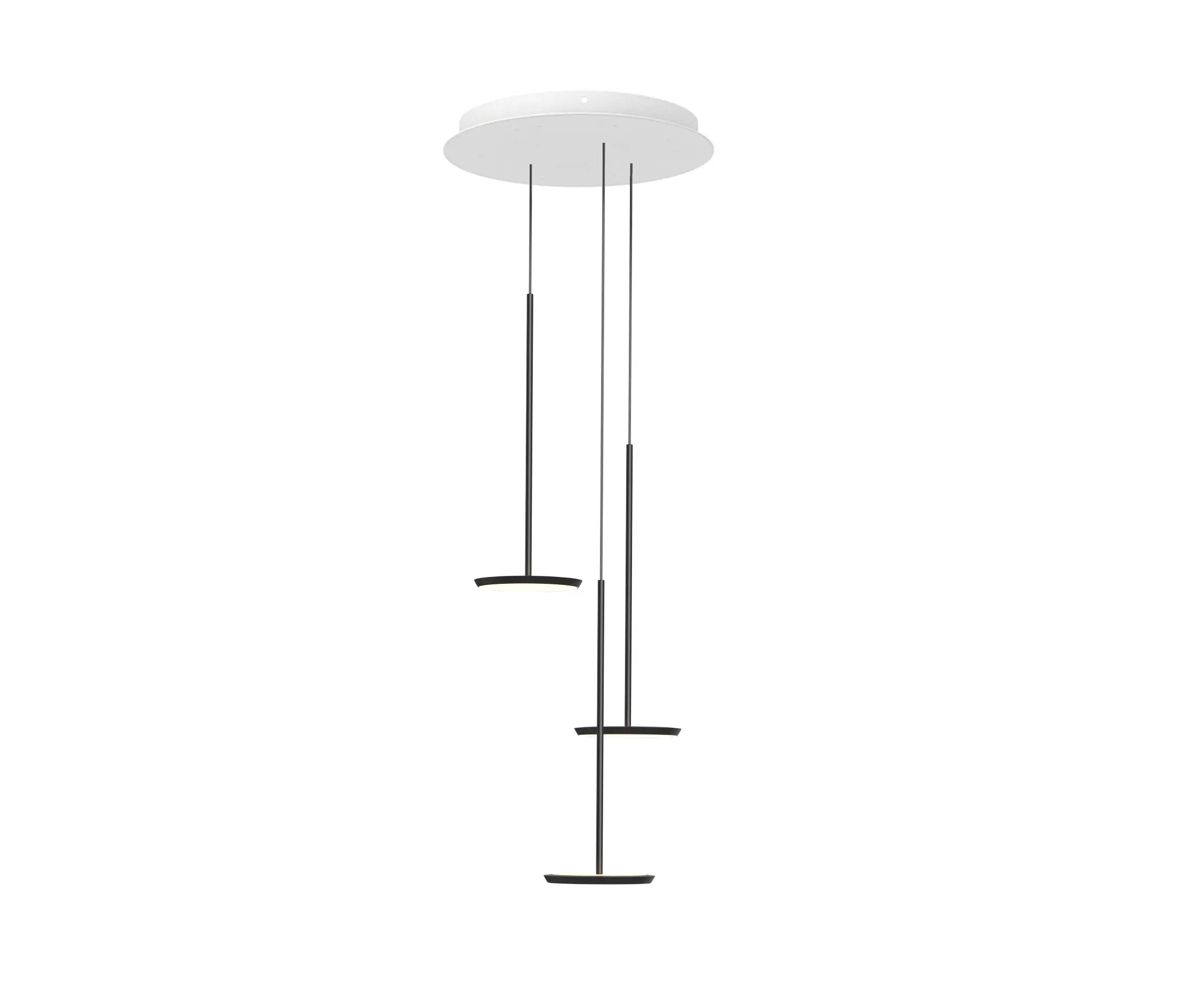 Pablo - Sky Solo Matte Black with 17” White Chandelier Canopy – 3