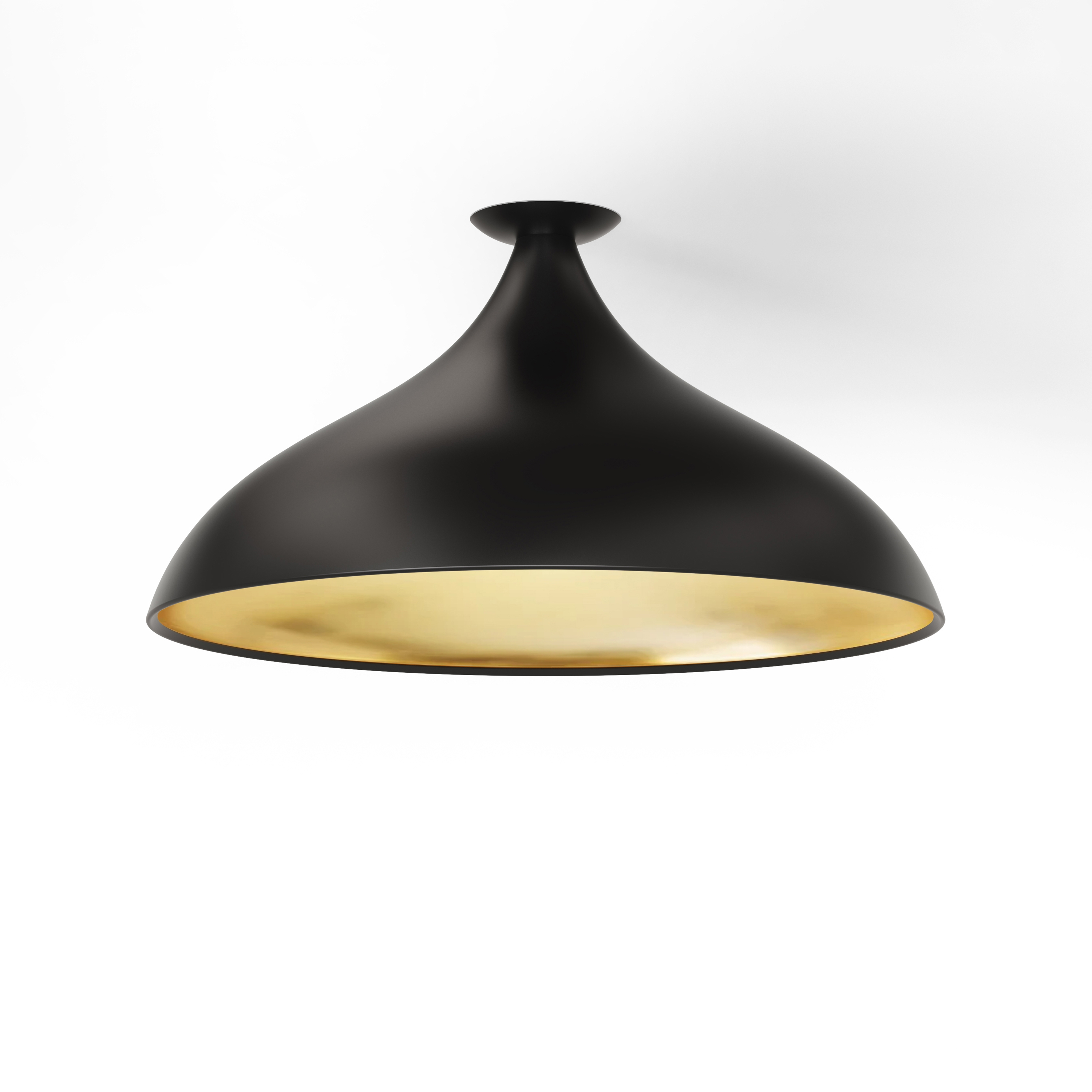Mostra il prodotto Swell Flush XL Wide Lamp (Black Exterior, Brass Interior) del produttore Pablo
