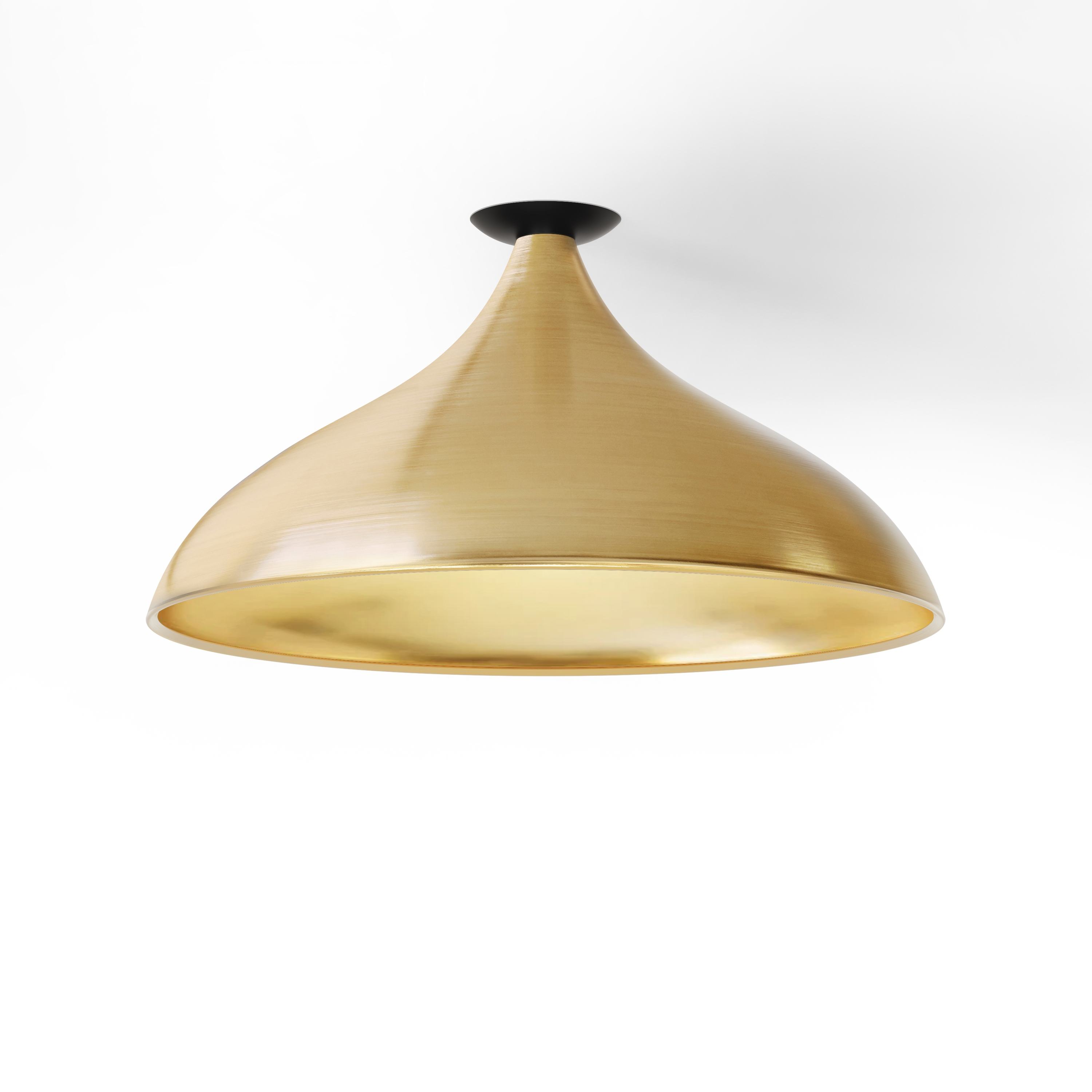 Swell Flush XL Wide Lamp (Brass Exterior, Brass Interior)