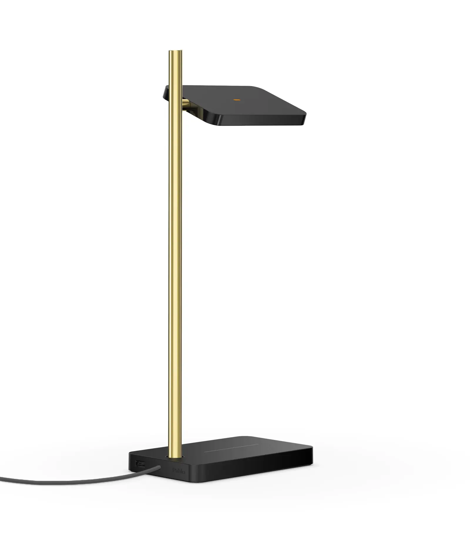Pablo - Talia Table - Black / Brass Optical Switch LED USB and Wireless Charging