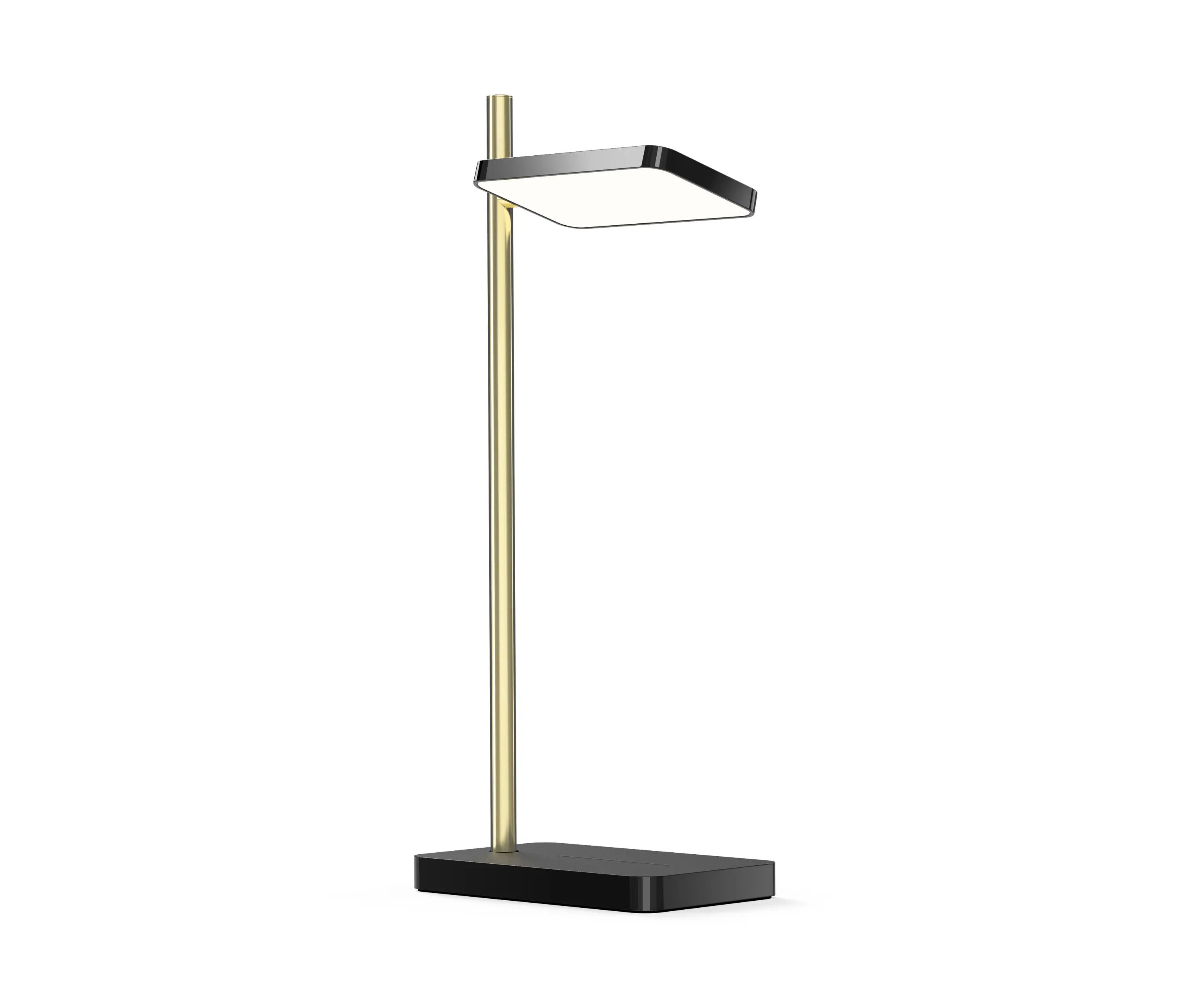 Pablo - Talia Table - Black / Brass Optical Switch LED USB and Wireless Charging