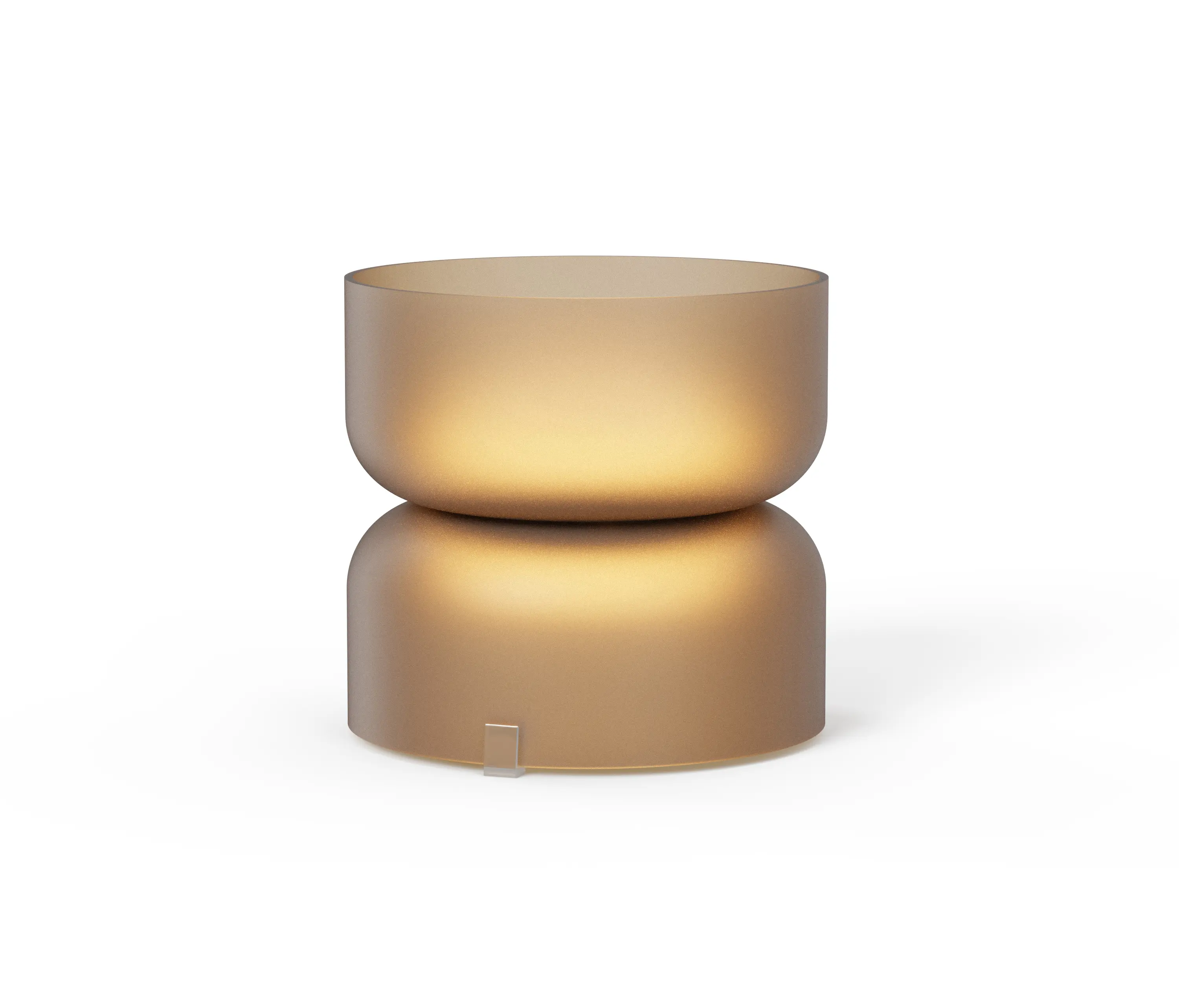 Pablo - Totem Mini Table Up and Down Light Glass Shades AMB/AMB (E Shade Amber/ E Shade - Amber)
