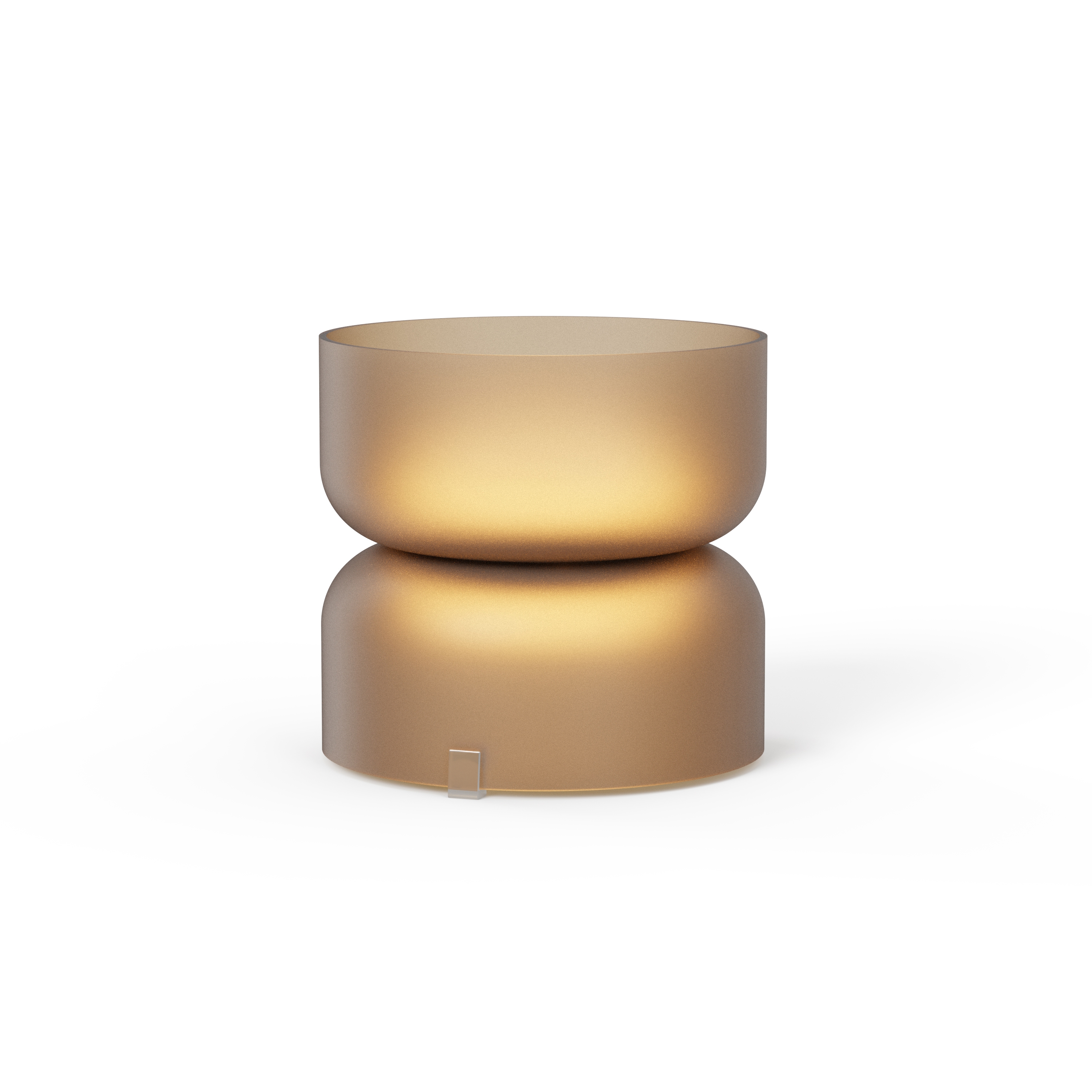 Totem Mini Table Up and Down Light Glass Shades AMB/AMB (E Shade Amber/ E Shade - Amber)