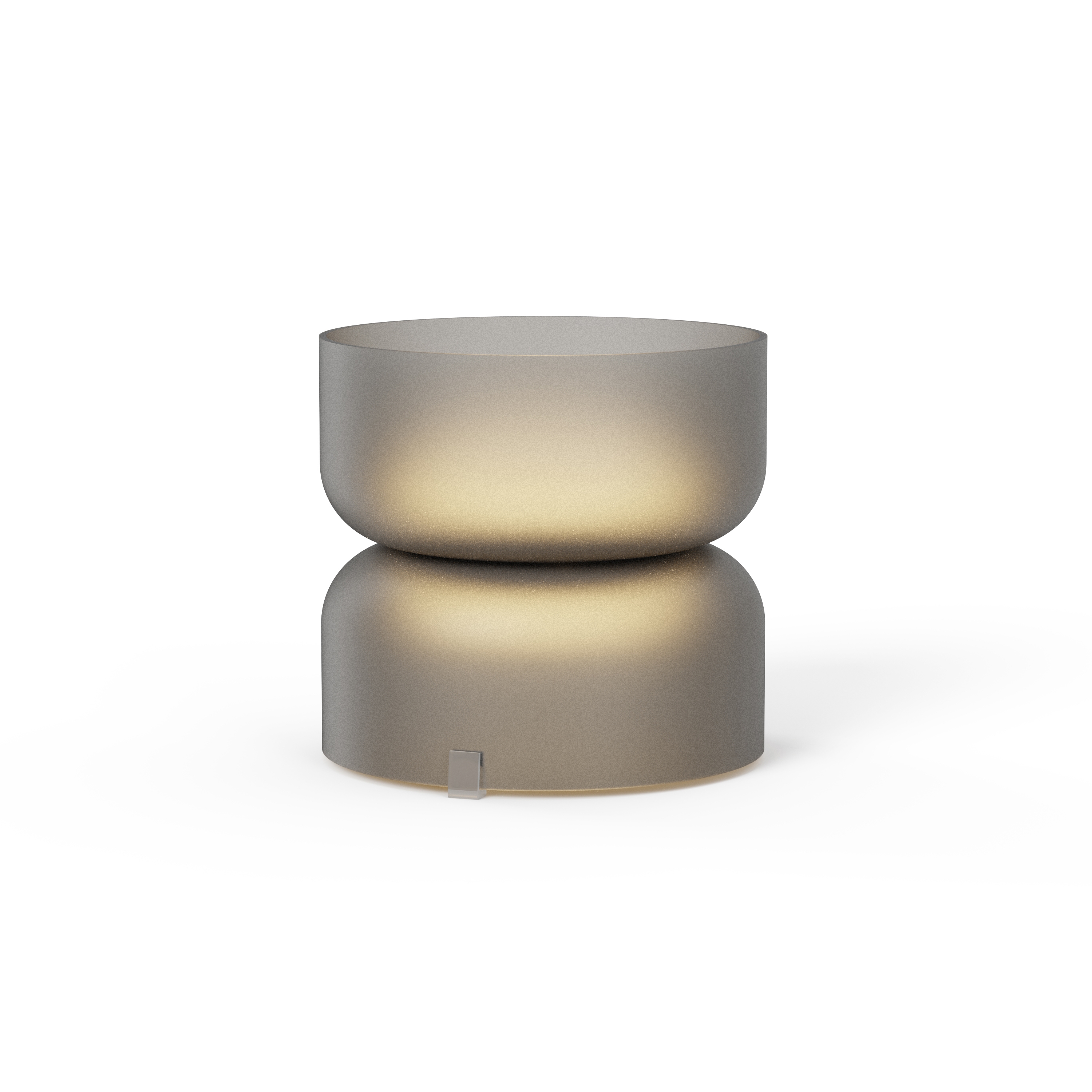 Totem Mini Table Up and Down Light Glass Shades BLK/BLK (E Shade Smoke/ E Shade - Smoke)