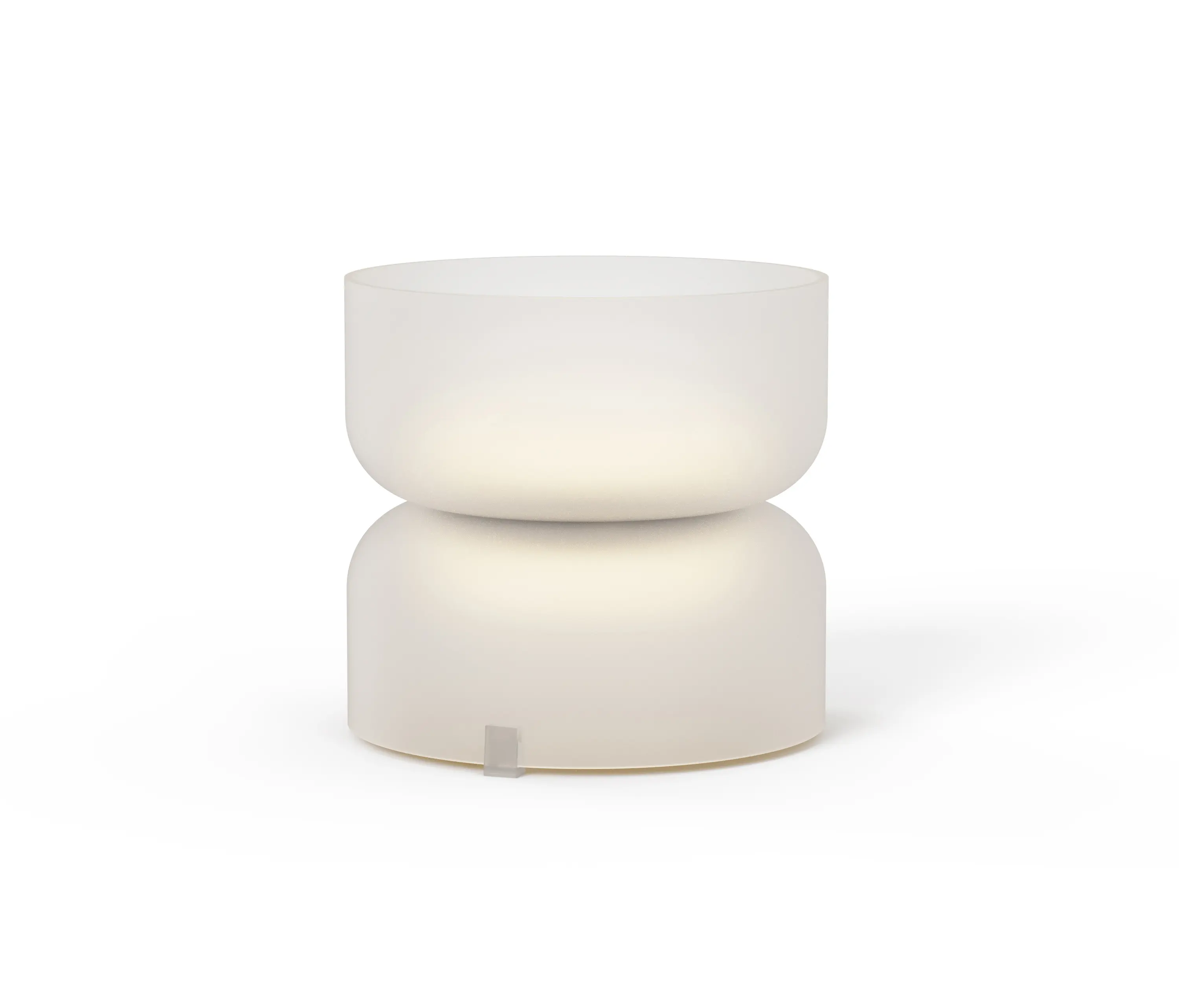 Pablo - Totem Mini Table Up and Down Light Glass Shades WHT/WHT (E Shade White/ E Shade - White)