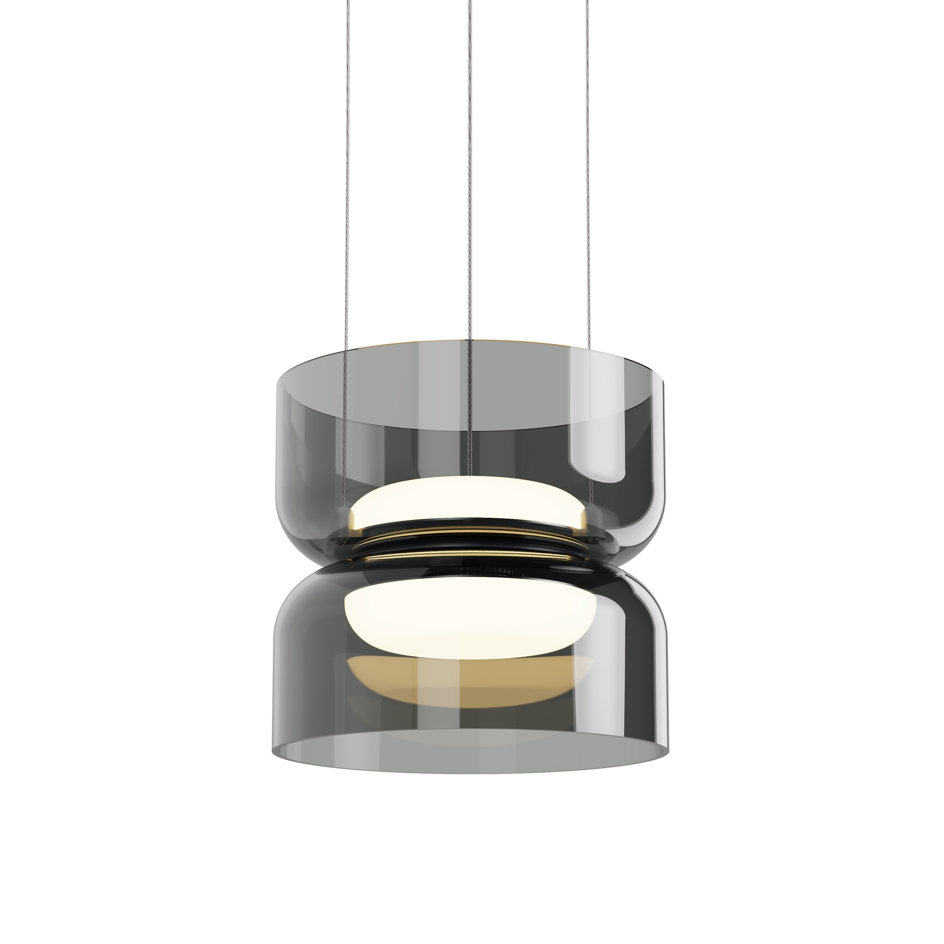 Totem Mini Up and Down Light Glass Shades BLK/BLK (E Shade Smoke/ E Shade - Smoke)