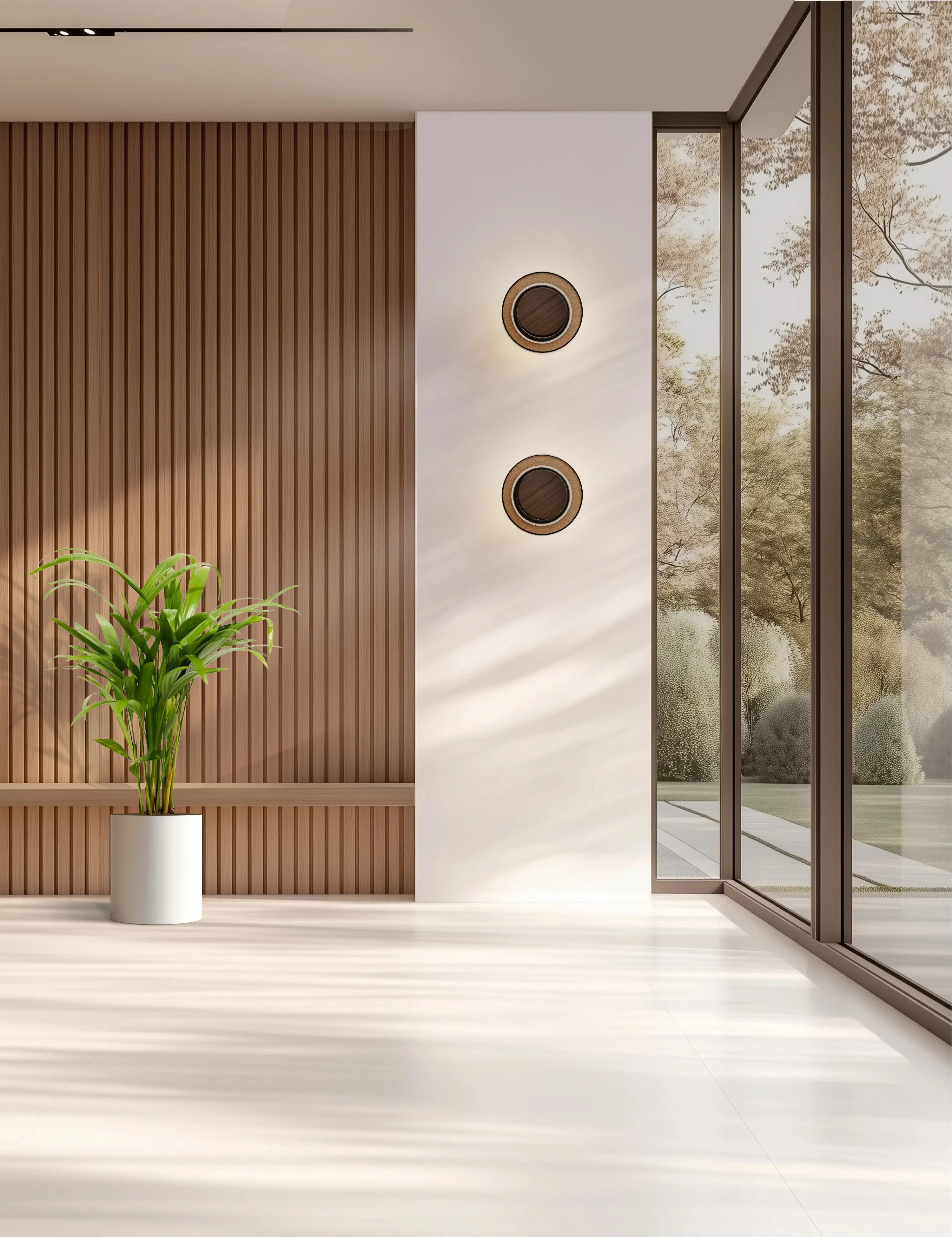 Pablo - Totem Sconce Wall Black/Walnut/Amber 3 CCT