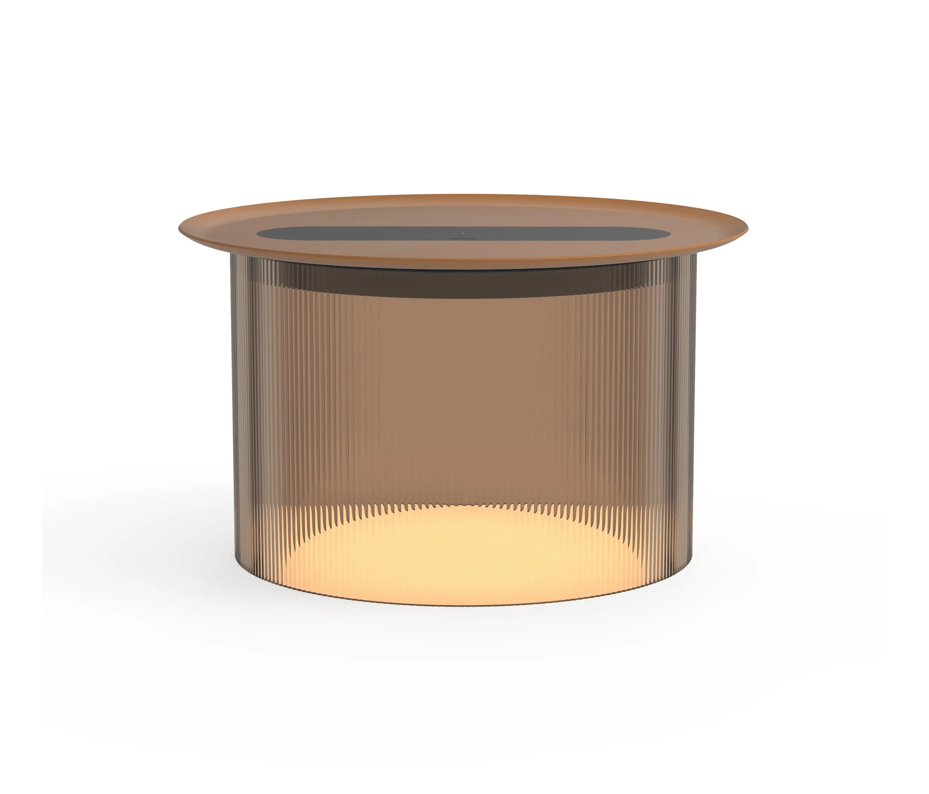 Pablo - Carousel Large Table Bronze Base 12 Terracotta Tray