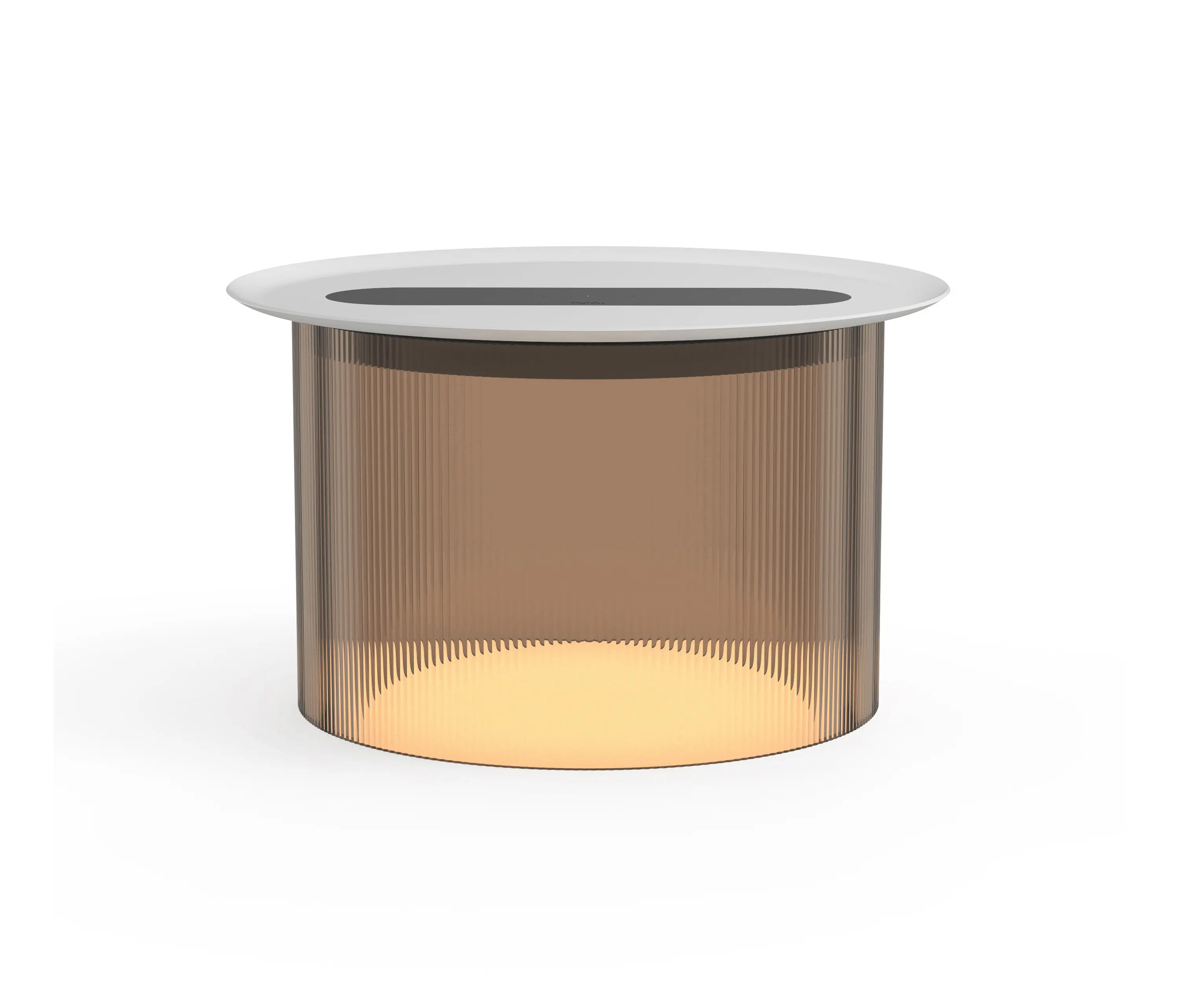 Pablo - Carousel Large Table Bronze Base 12 White Tray