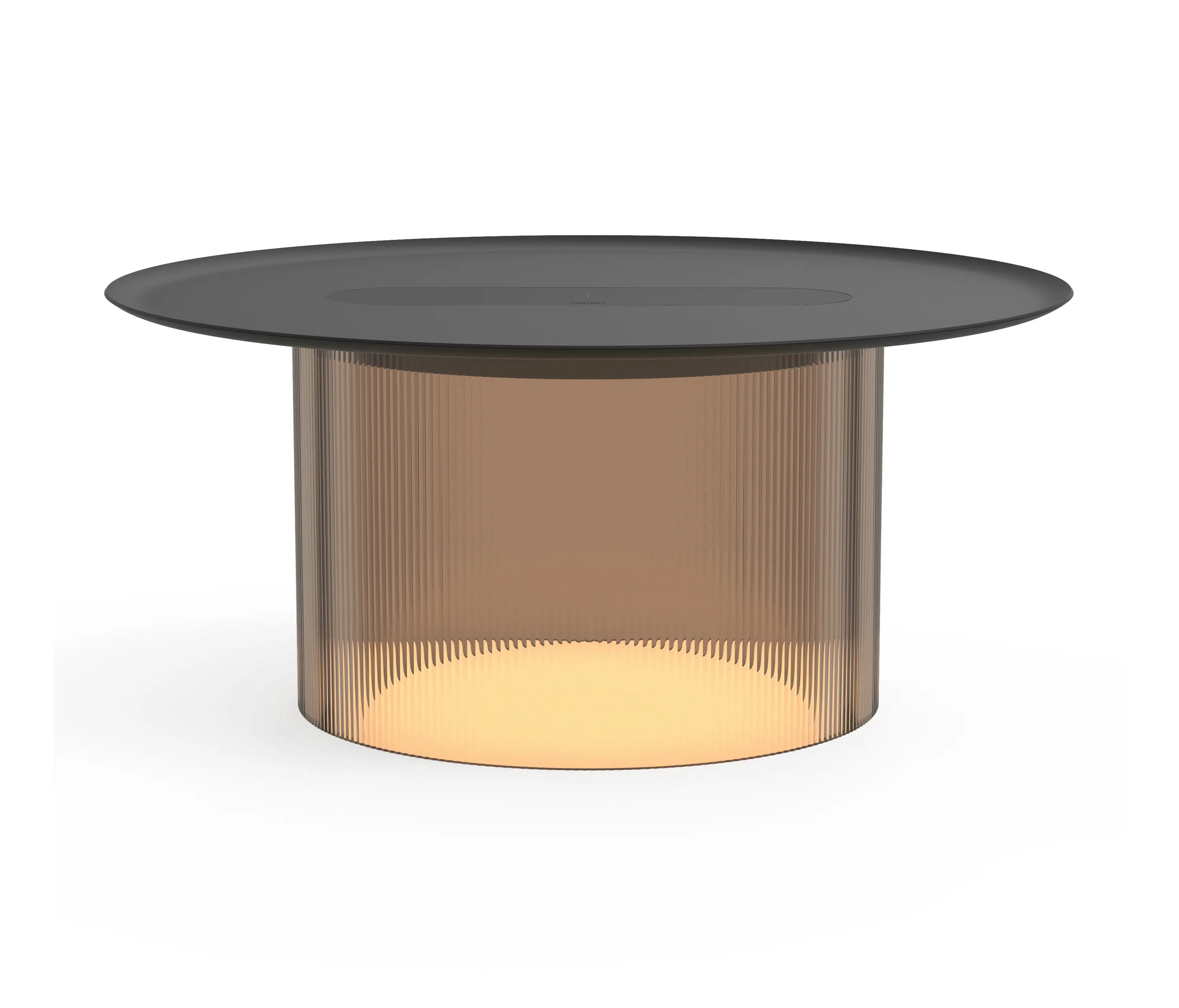 Pablo - Carousel Large Table Bronze Base 16 Black Tray