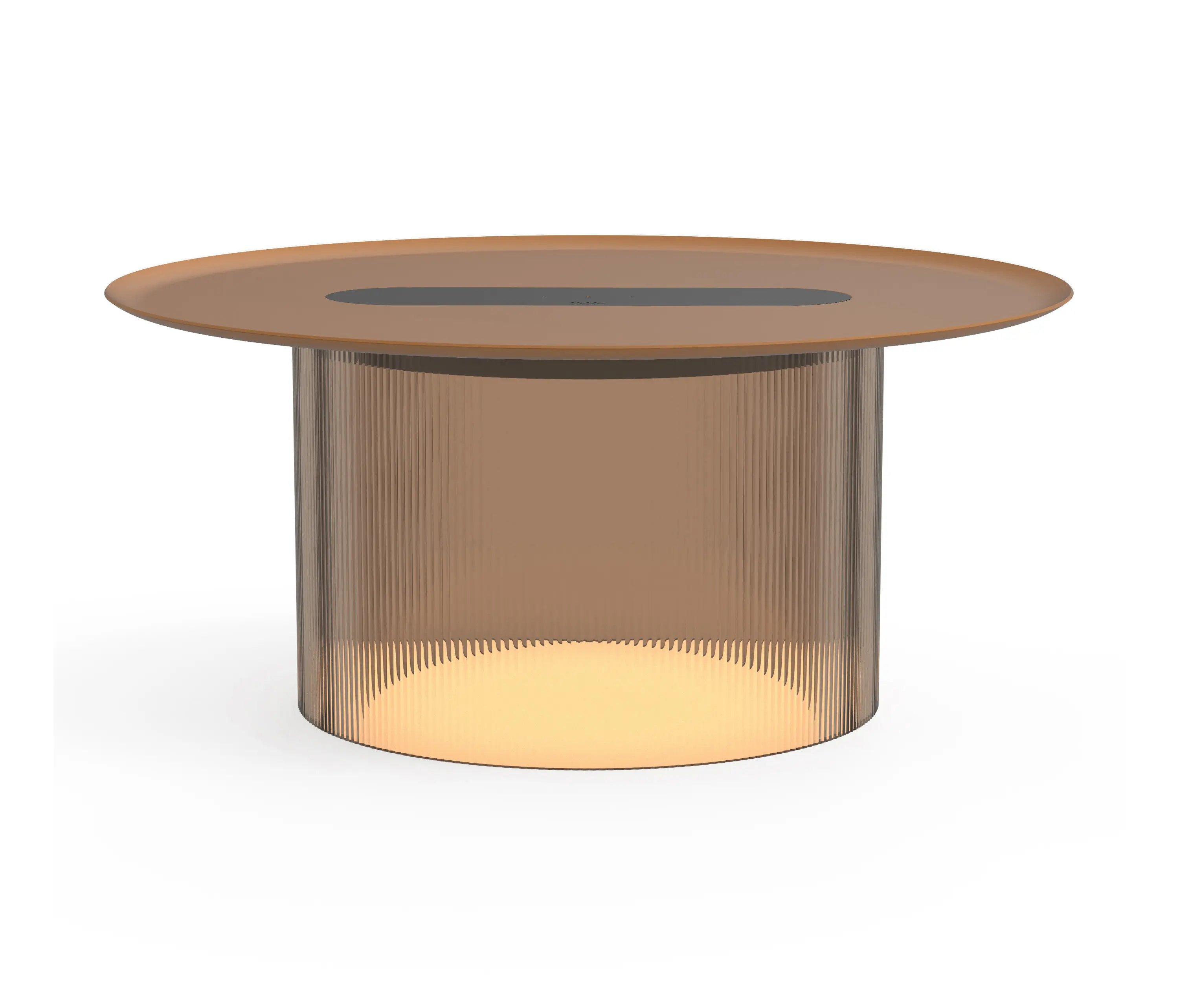 Pablo - Carousel Large Table Bronze Base 16 Terracotta Tray