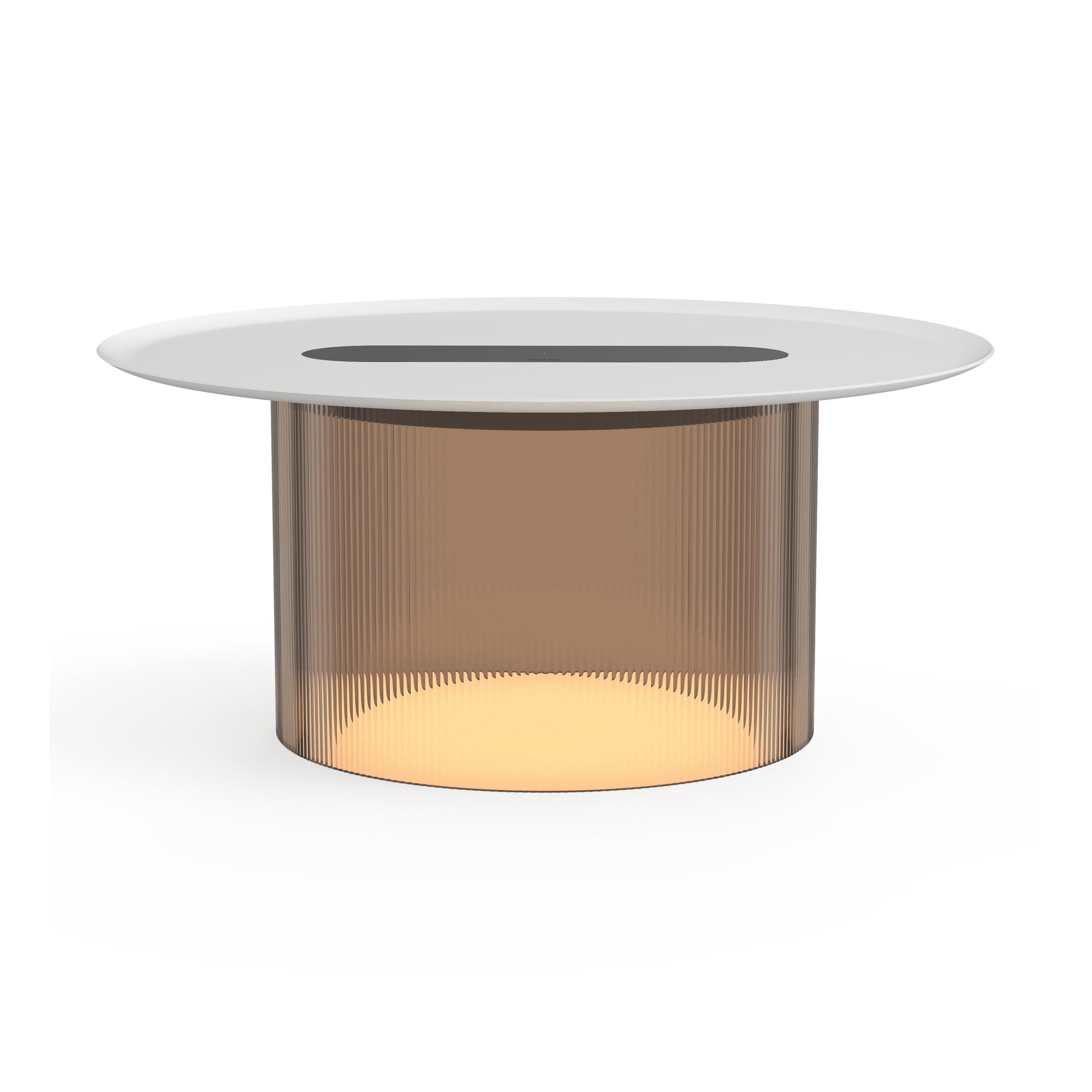Carousel Large Table Bronze Base 16 White Tray
