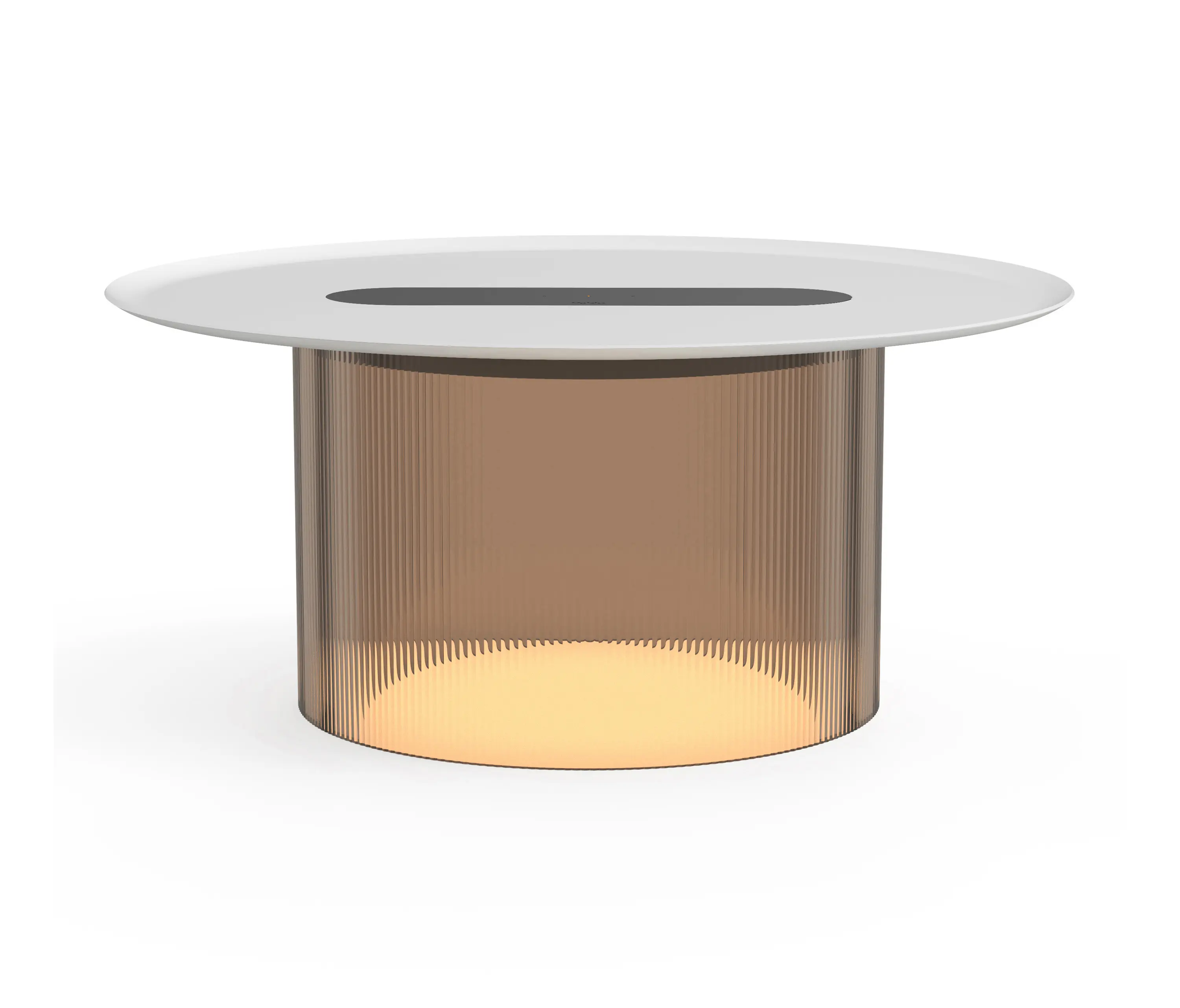 Pablo - Carousel Large Table Bronze Base 16 White Tray