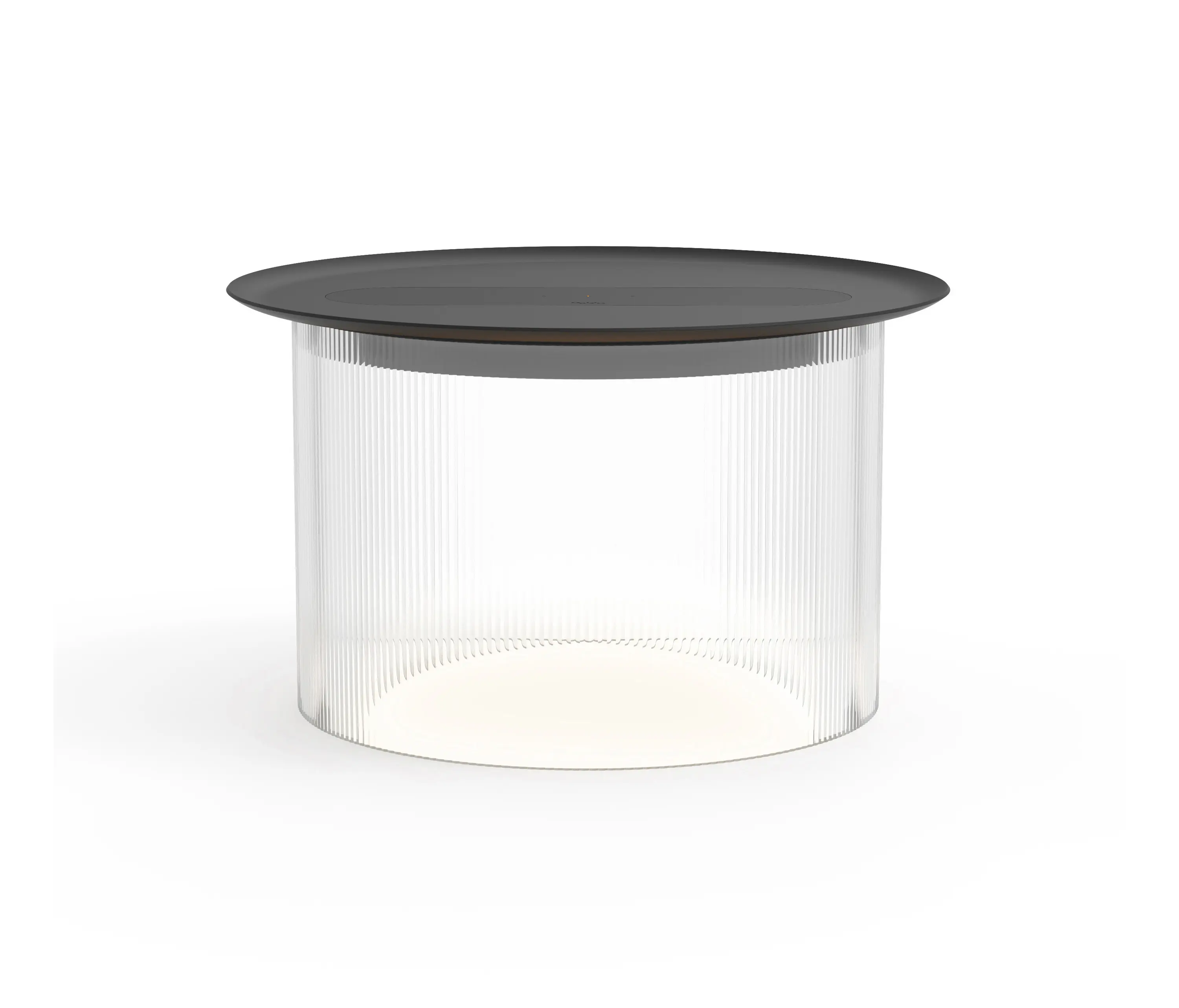 Pablo - Carousel Large Table Clear Base 12 Black Tray