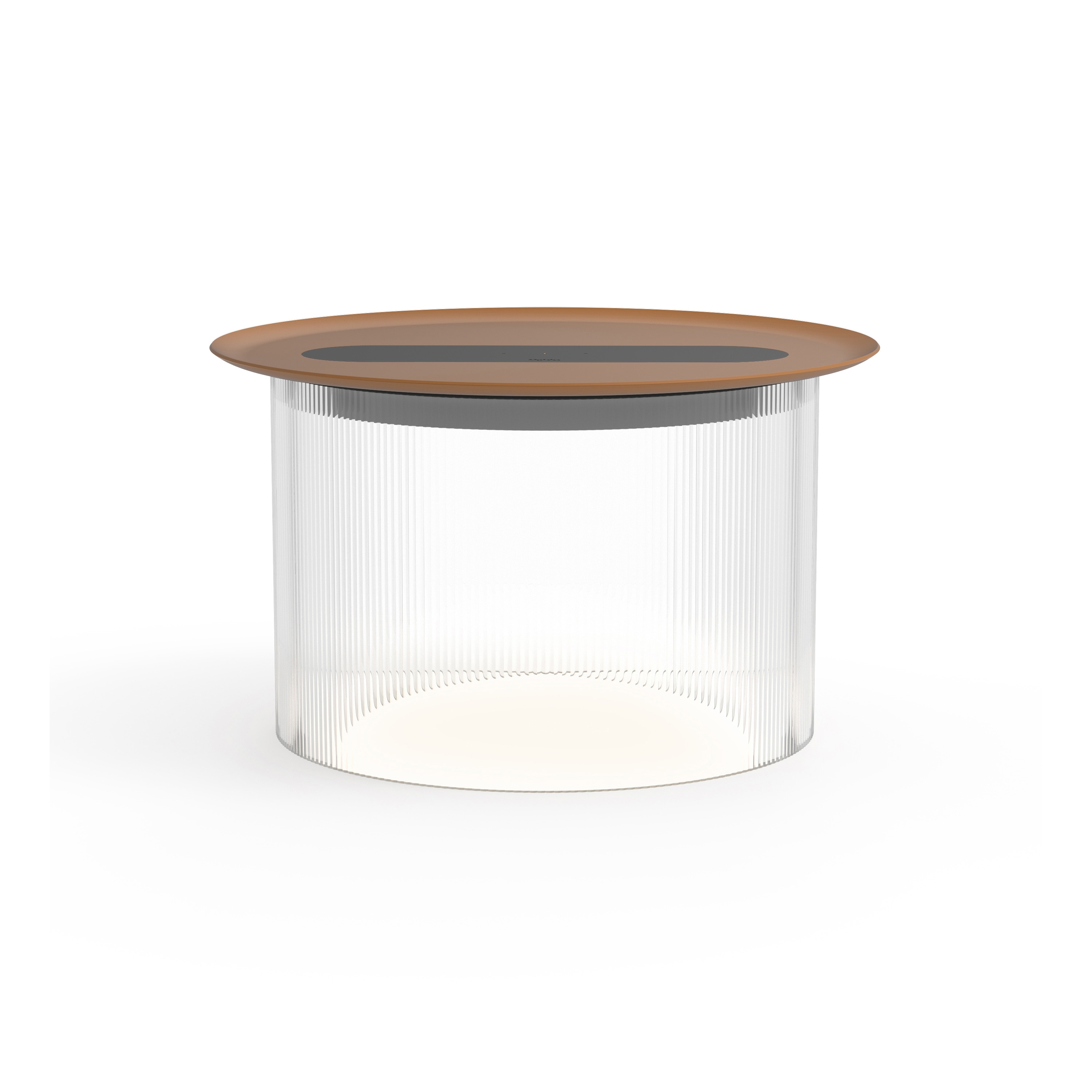 Carousel Large Table Clear Base 12 Terracotta Tray