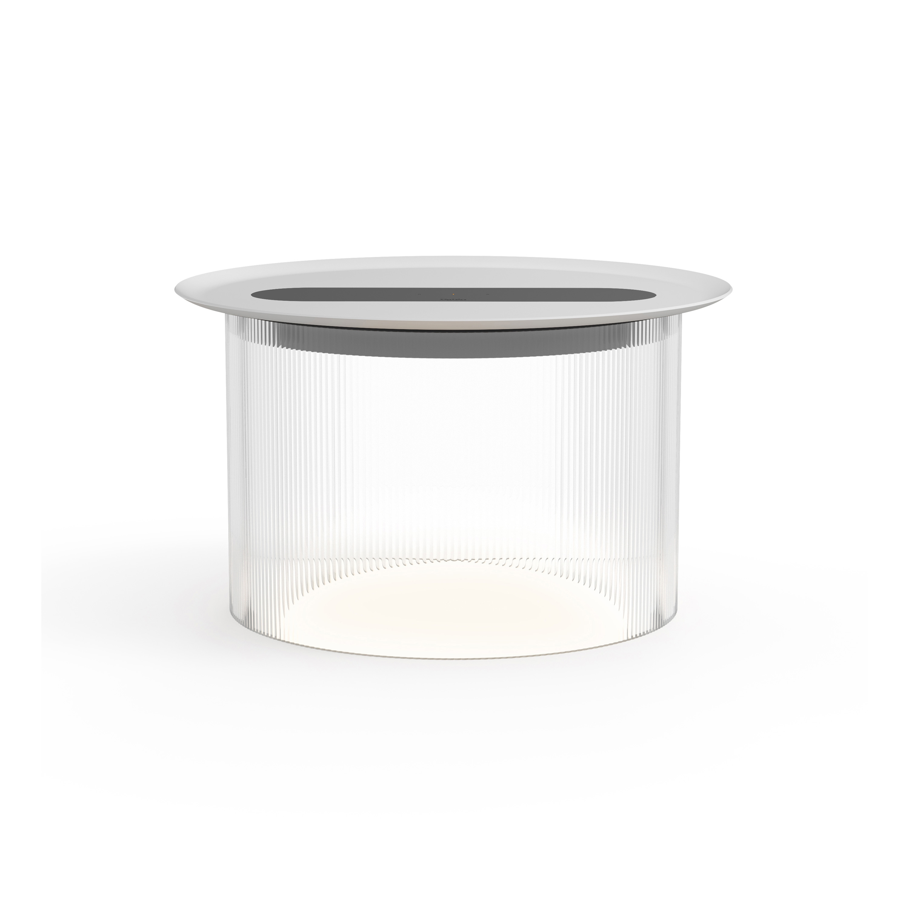 Carousel Large Table Clear Base 12 White Tray