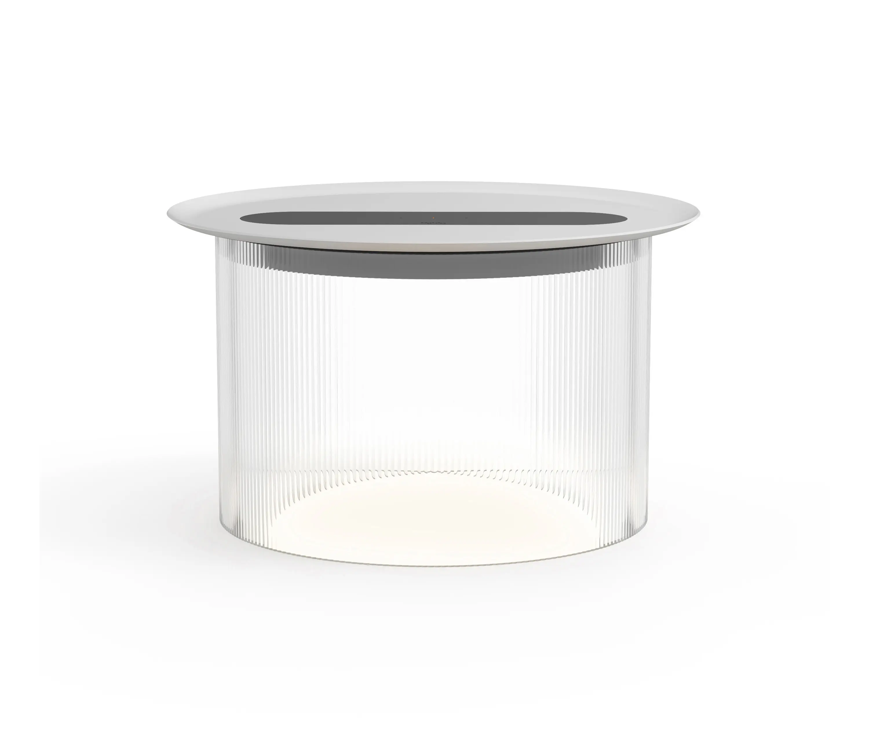 Pablo - Carousel Large Table Clear Base 12 White Tray