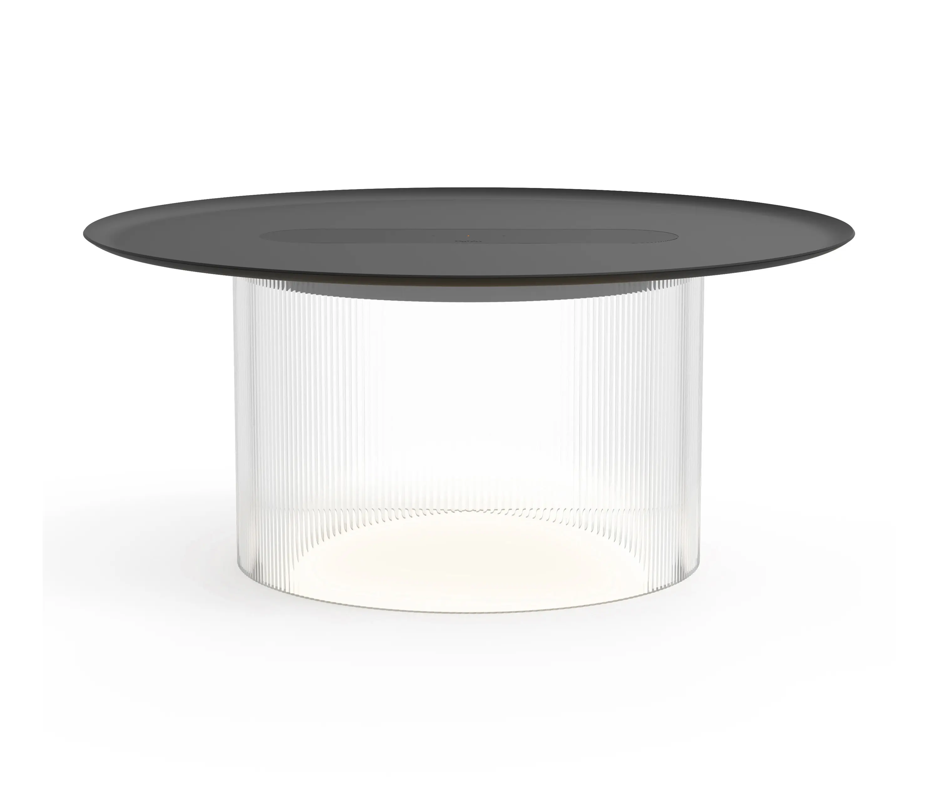 Pablo - Carousel Large Table Clear Base 16 Black Tray