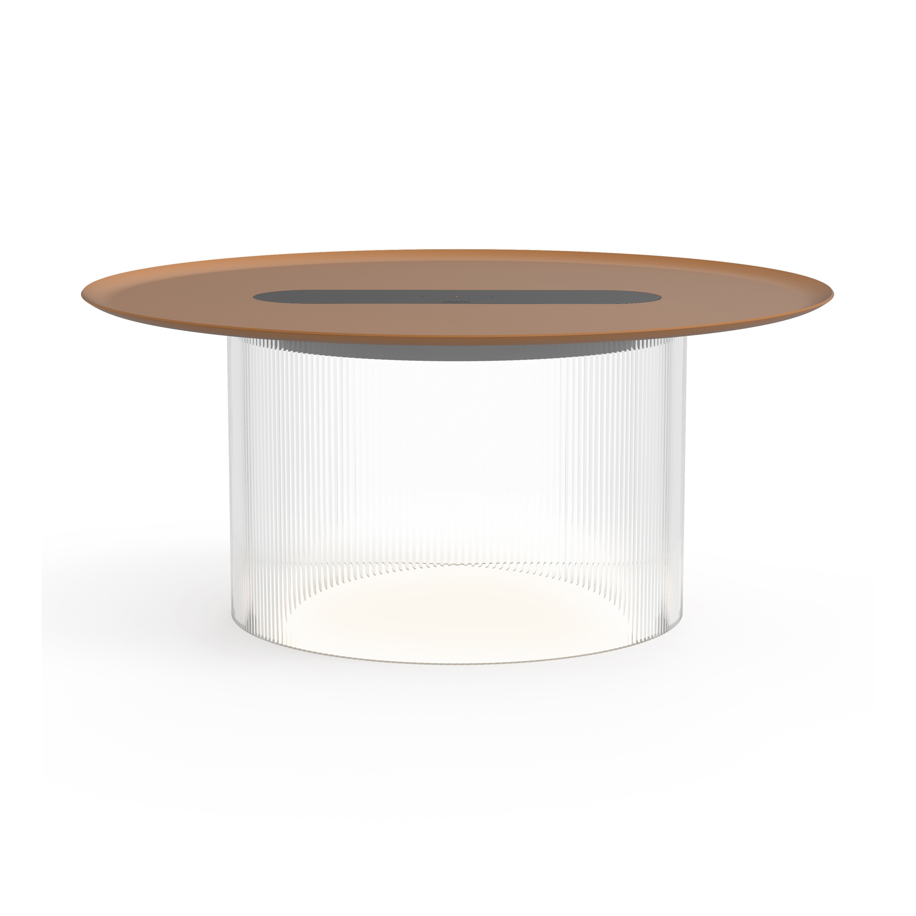 Carousel Large Table Clear Base 16 Terracotta Tray