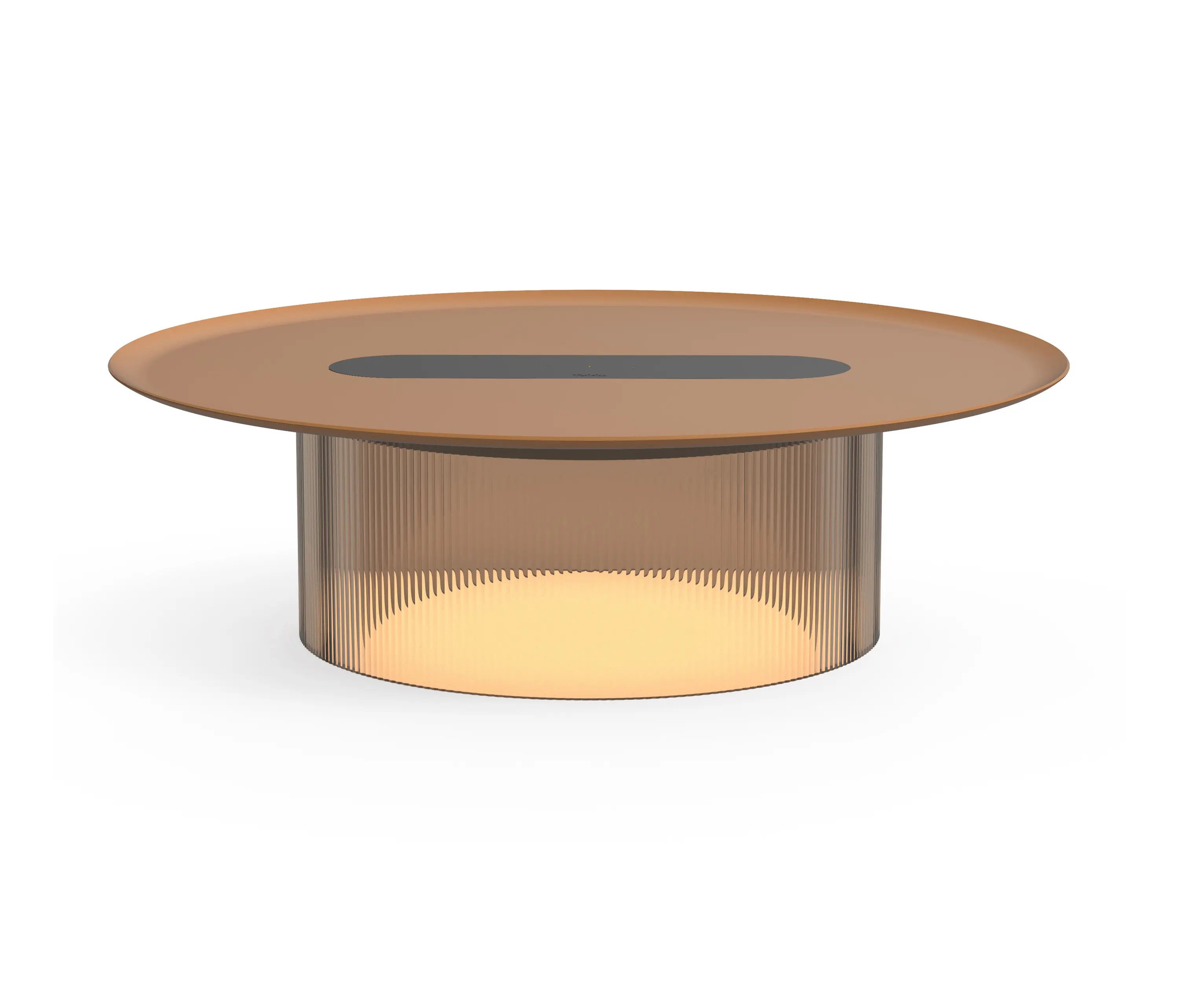 Pablo - Carousel Small Table Bronze Base 16 Terracotta Tray