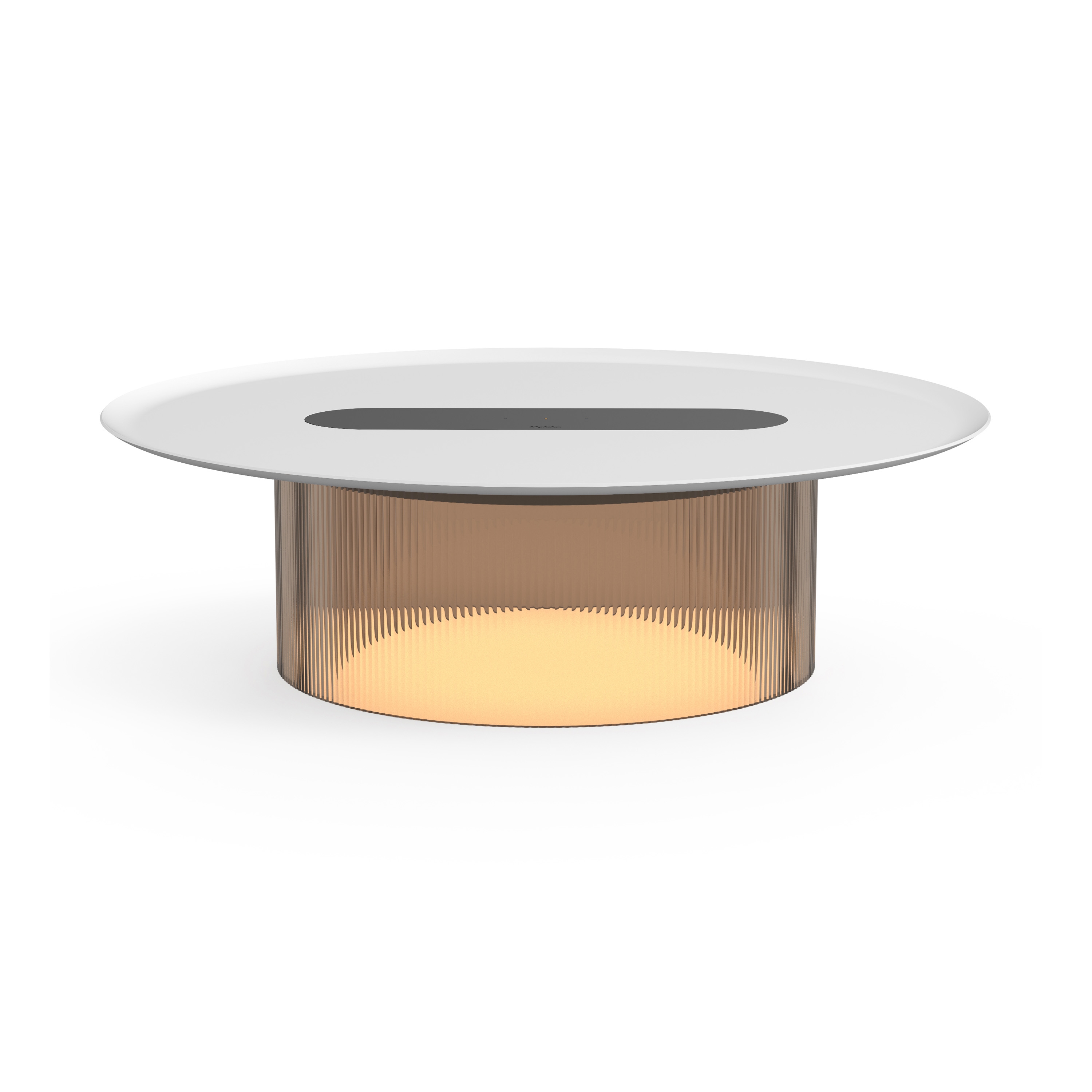 Carousel Small Table Bronze Base 16 White Tray