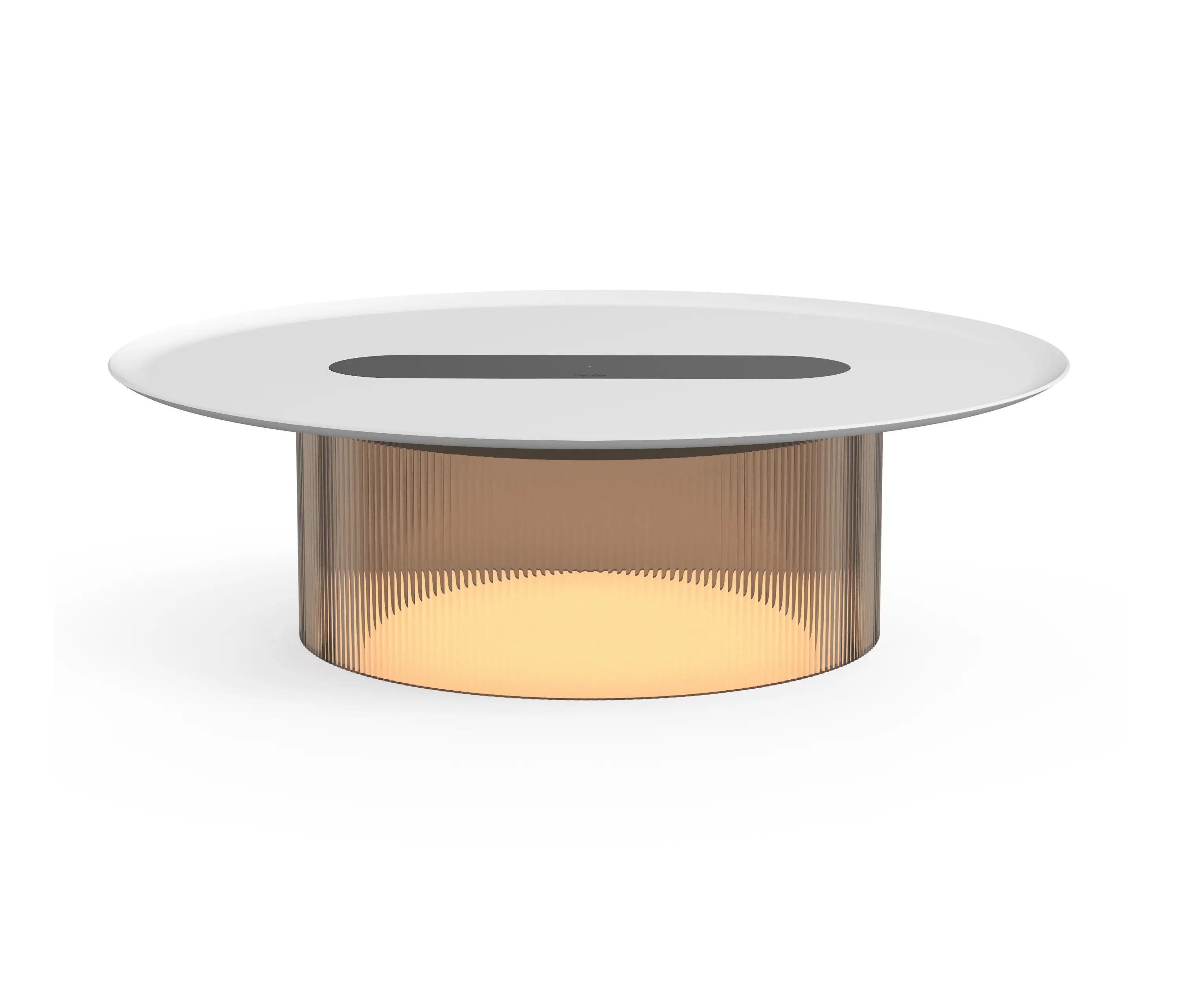 Pablo - Carousel Small Table Bronze Base 16 White Tray