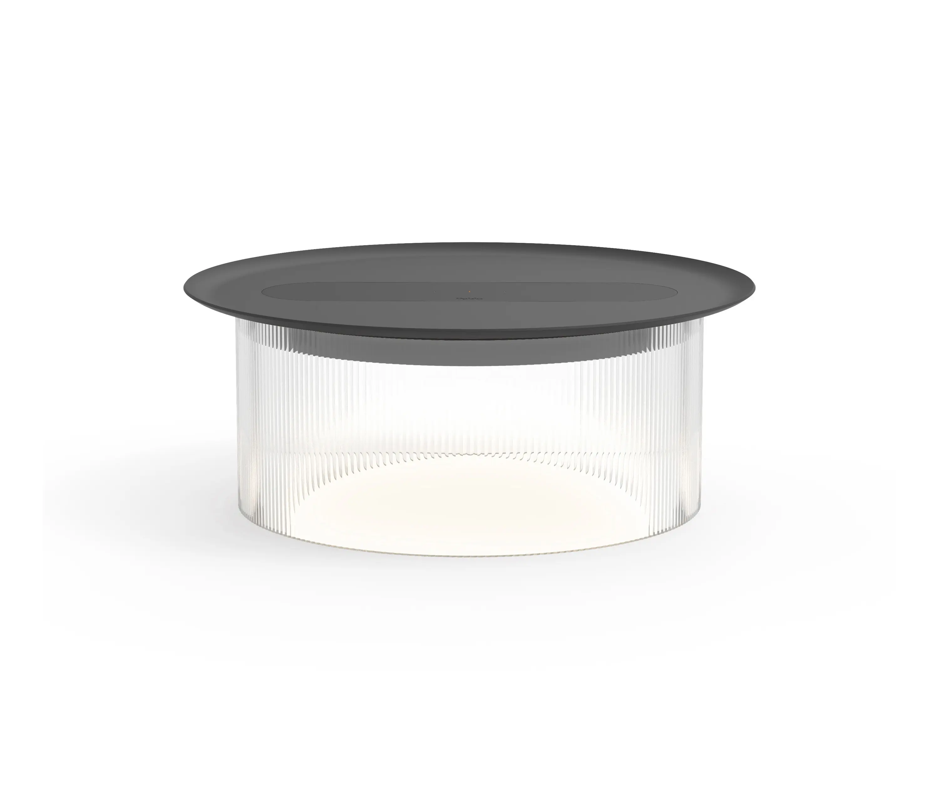 Pablo - Carousel Small Table Clear Base 12 Black Tray