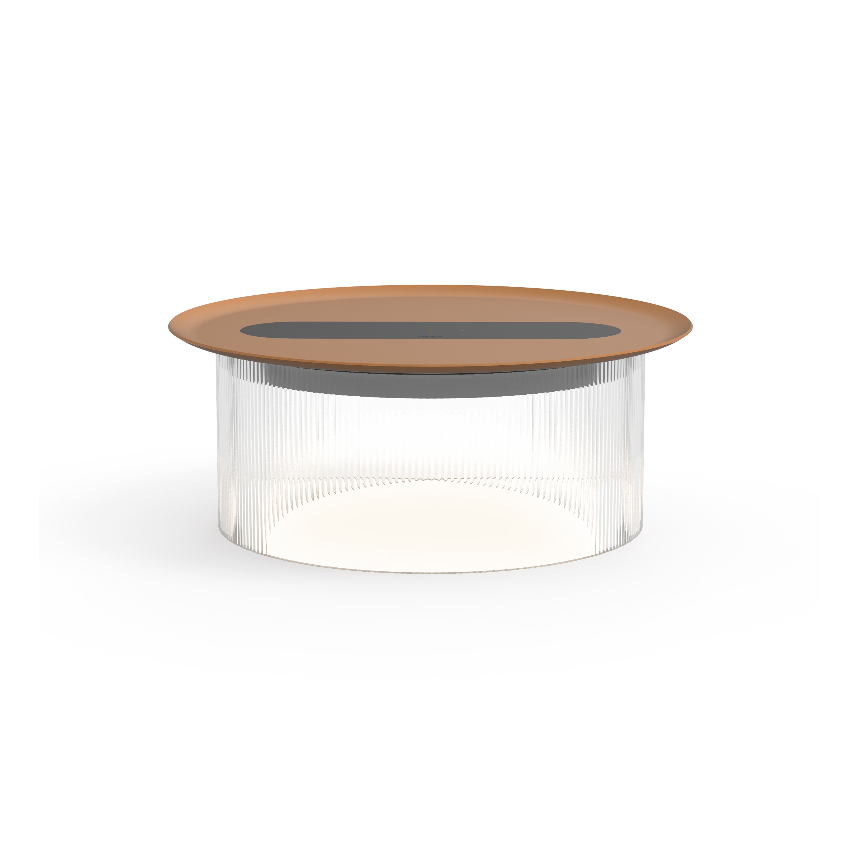 Carousel Small Table Clear Base 12 Terracotta Tray