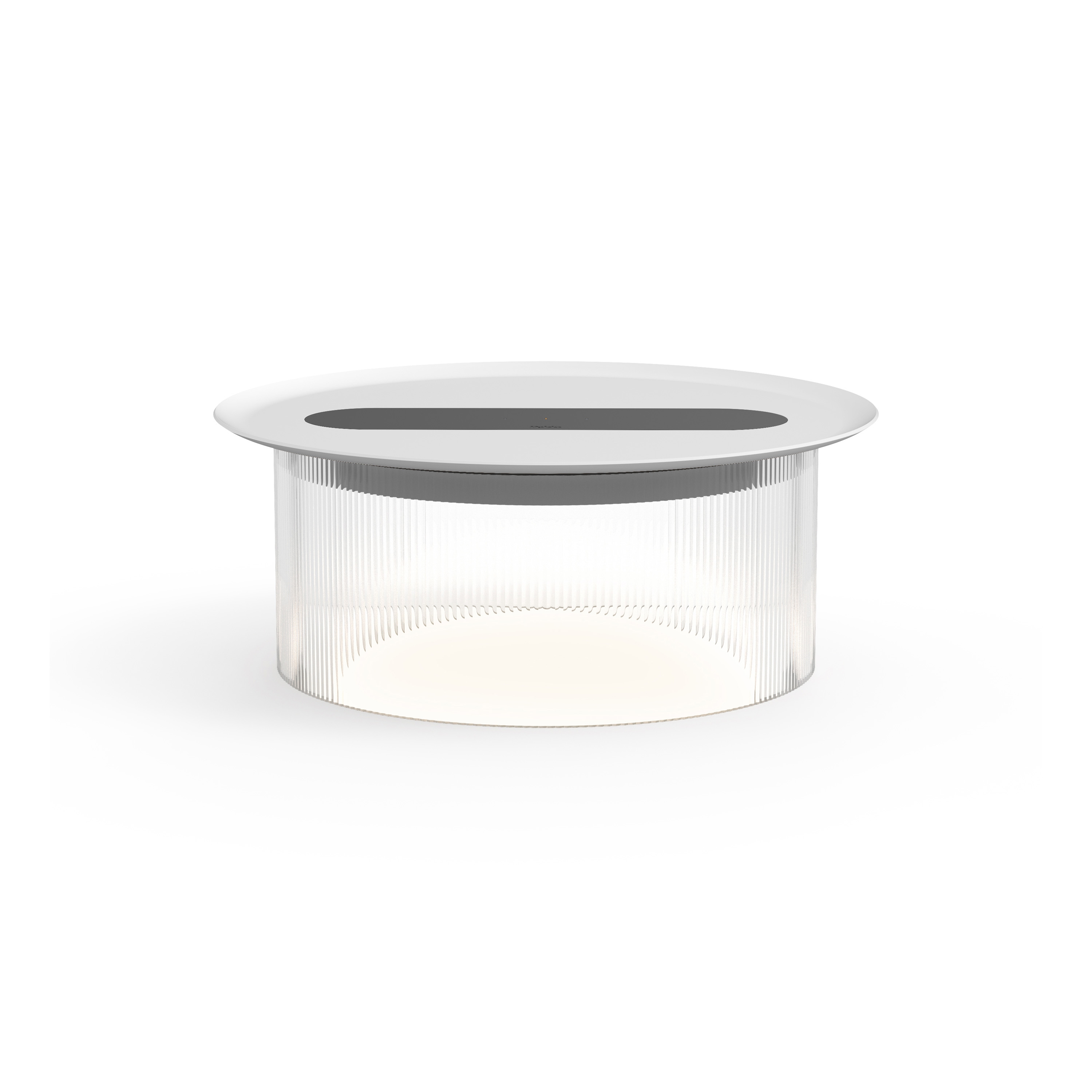 Carousel Small Table Clear Base 12 White Tray