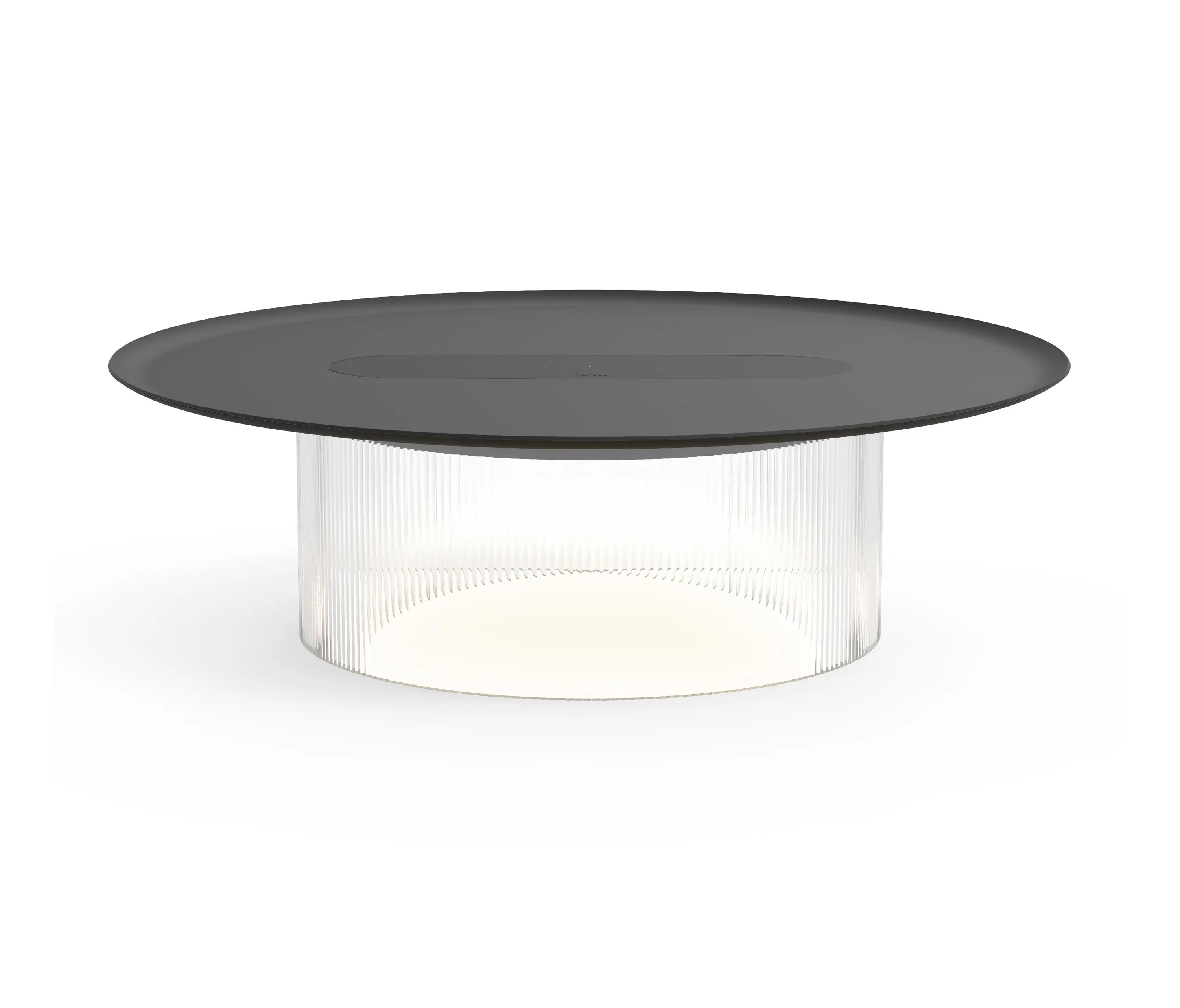Pablo - Carousel Small Table Clear Base 16 Black Tray