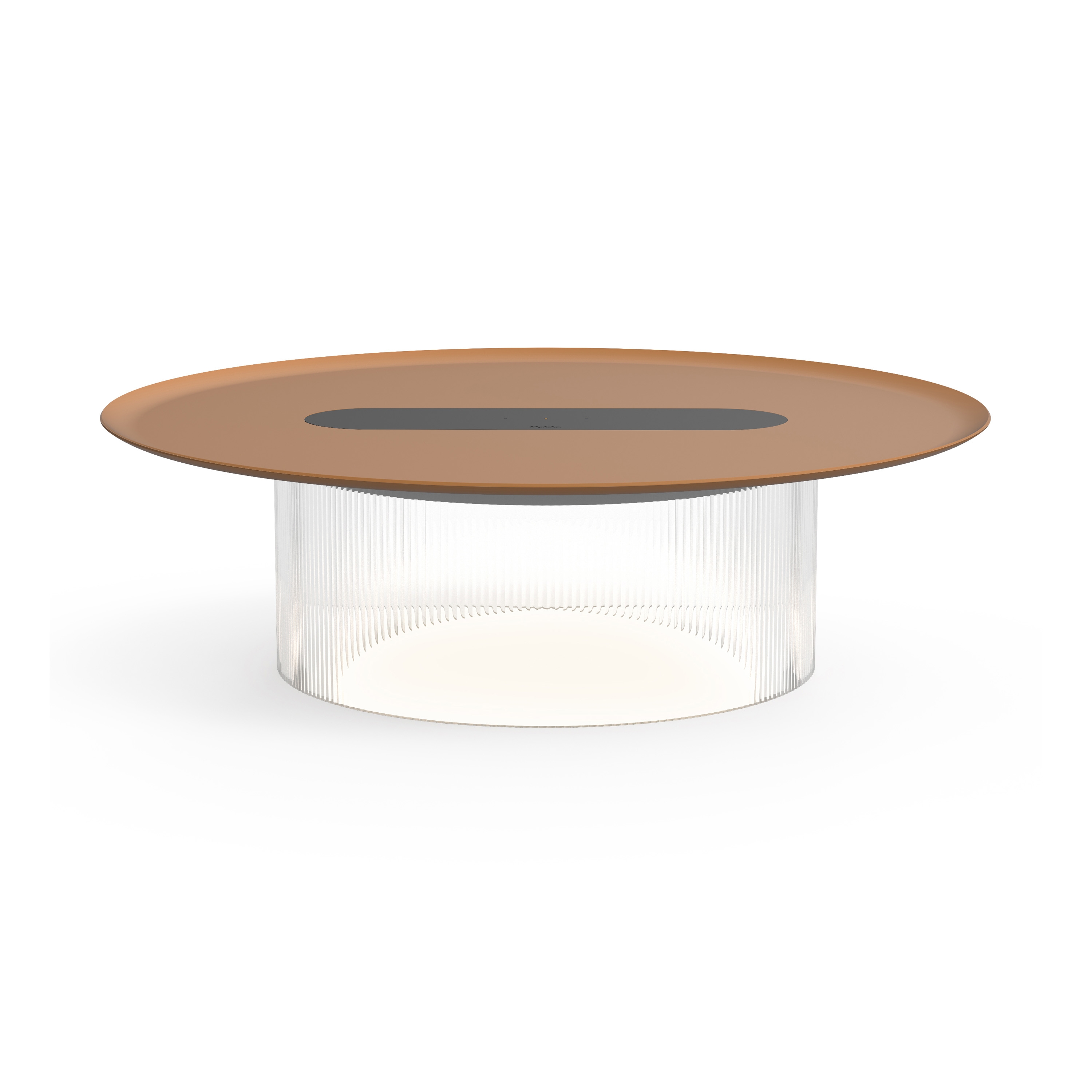 Carousel Small Table Clear Base 16 Terracotta Tray