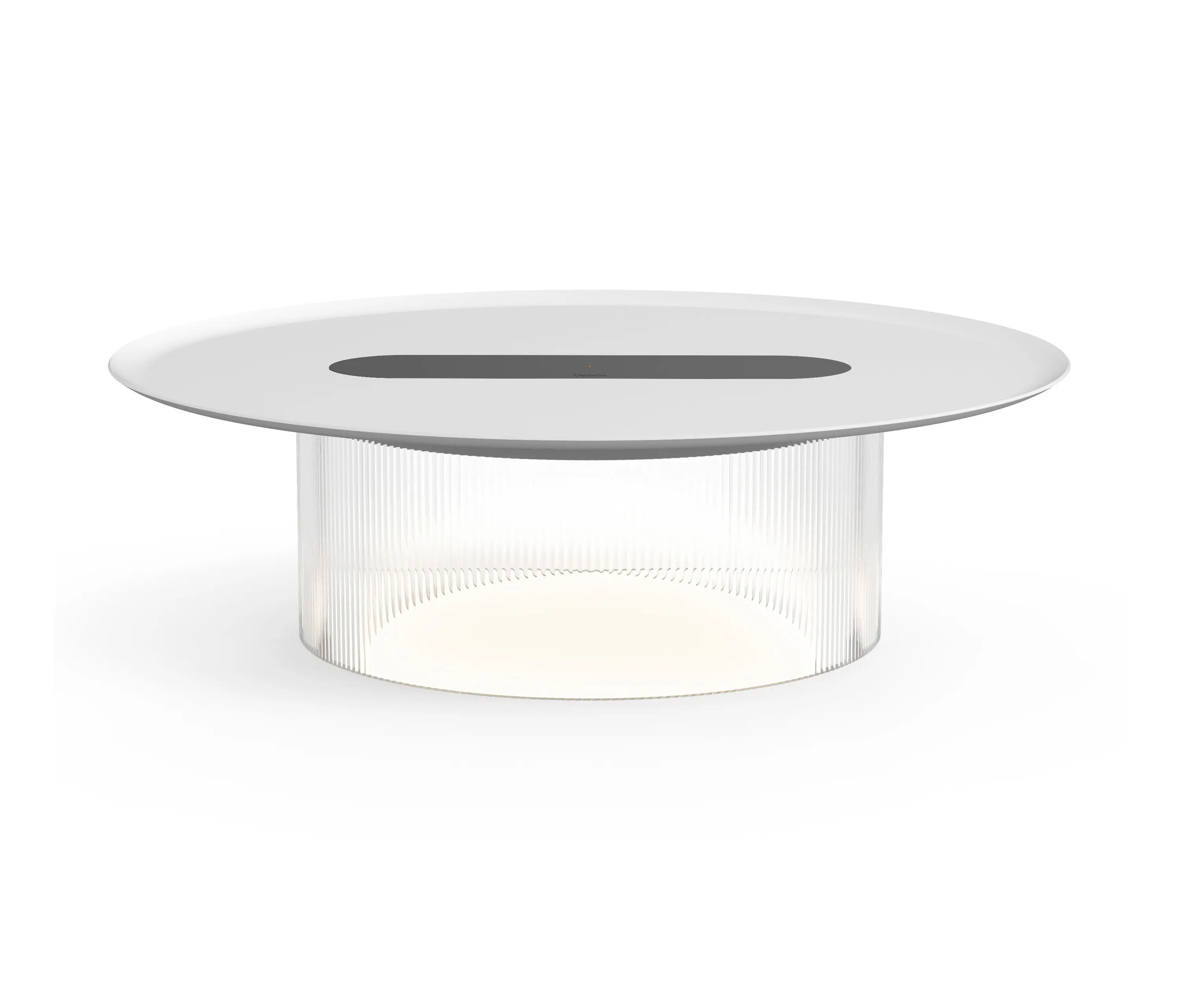 Pablo - Carousel Small Table Clear Base 16 White Tray