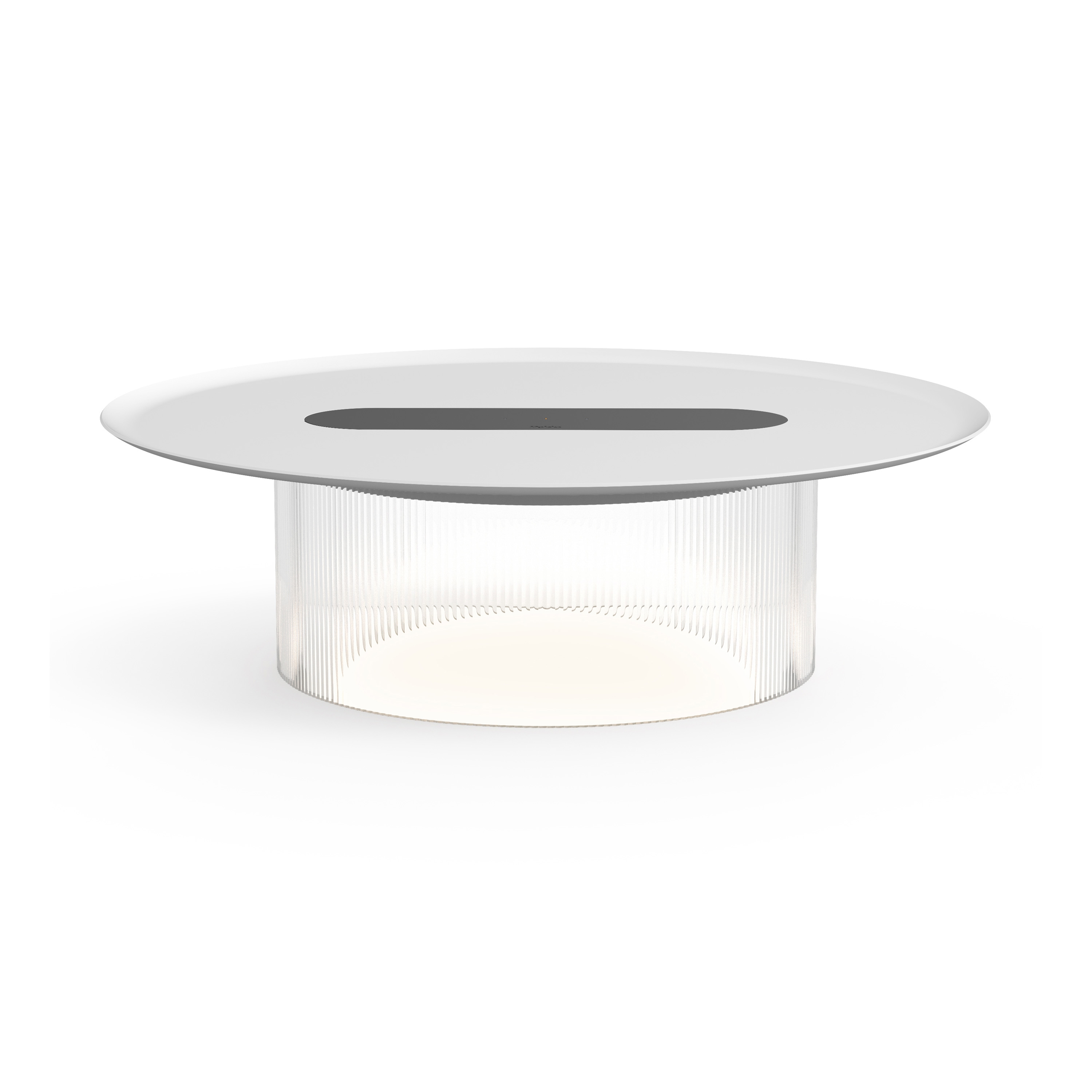 Carousel Small Table Clear Base 16 White Tray