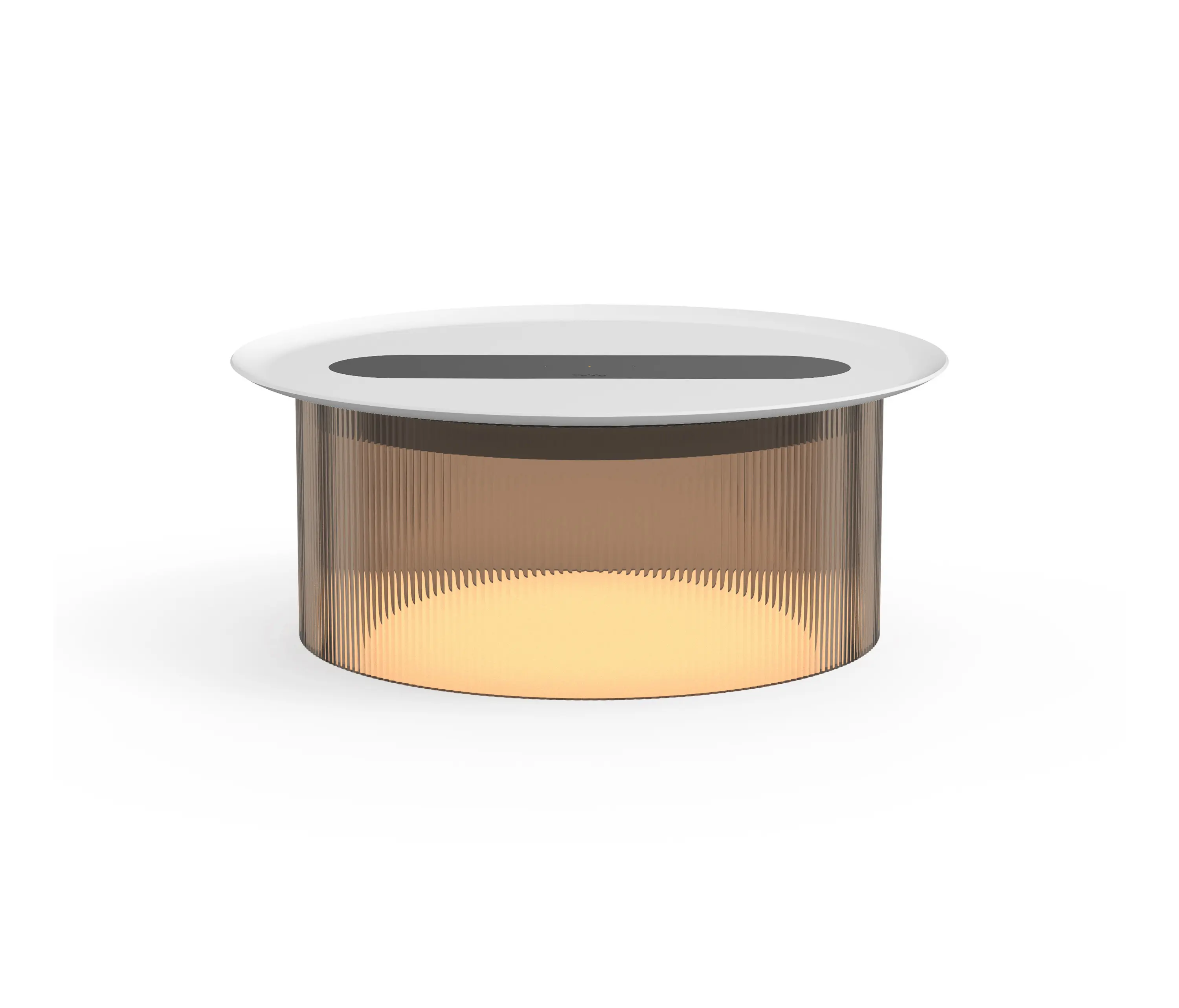 Pablo - Carousel Small Table Bronze Base 12 White Tray