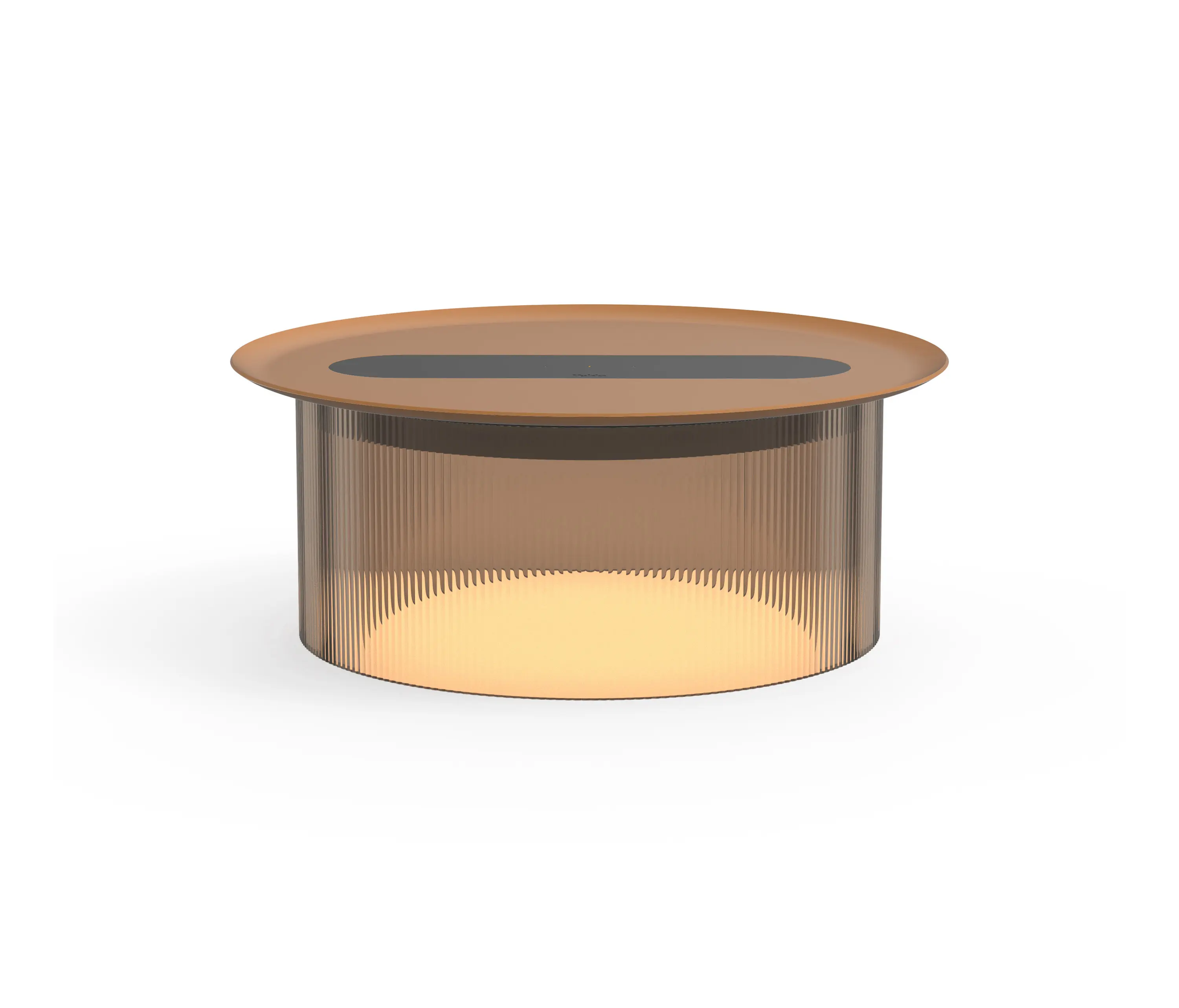 Pablo - Carousel Small Table Bronze Base 12 Terracotta Tray