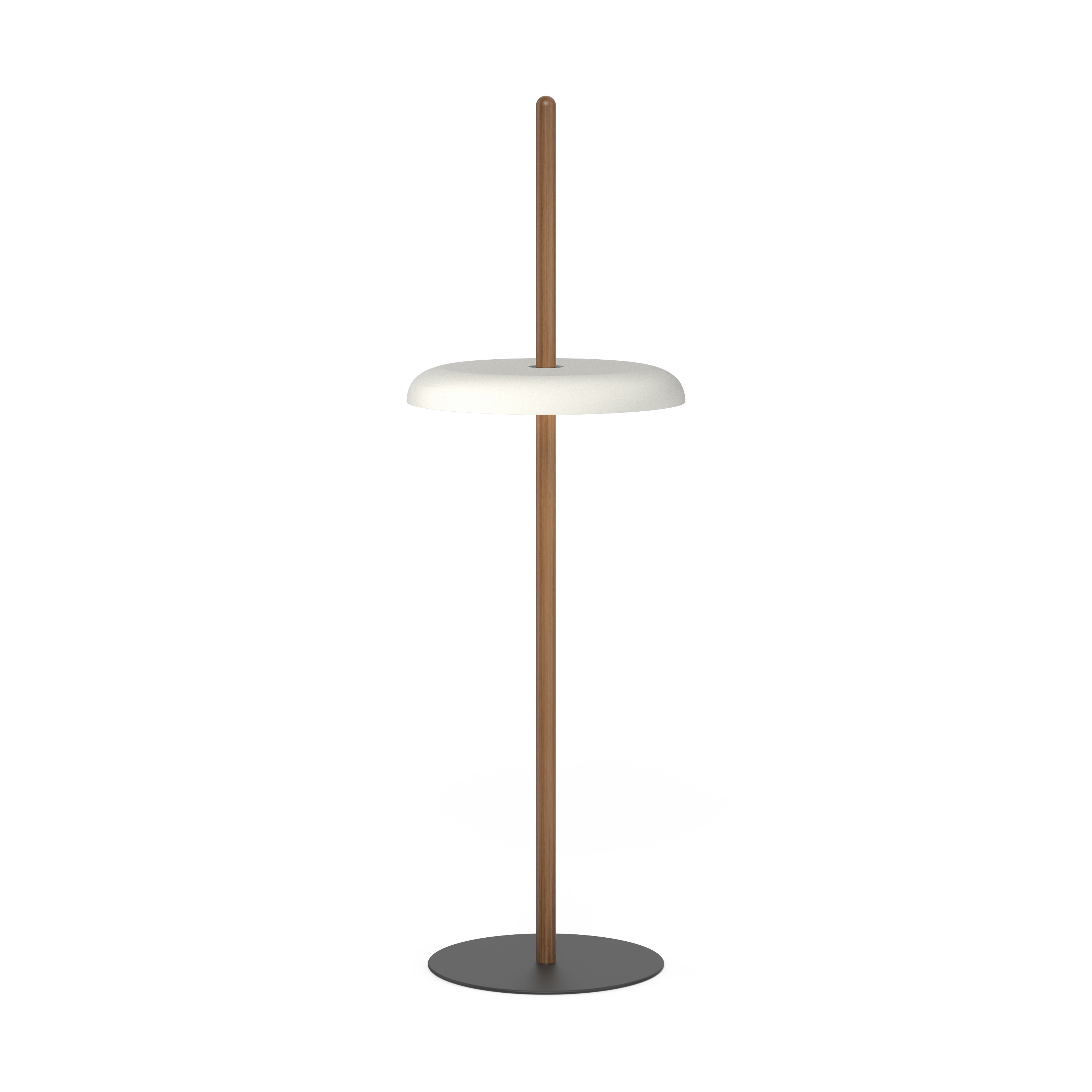 Nivel Floor Walnut with White Shade