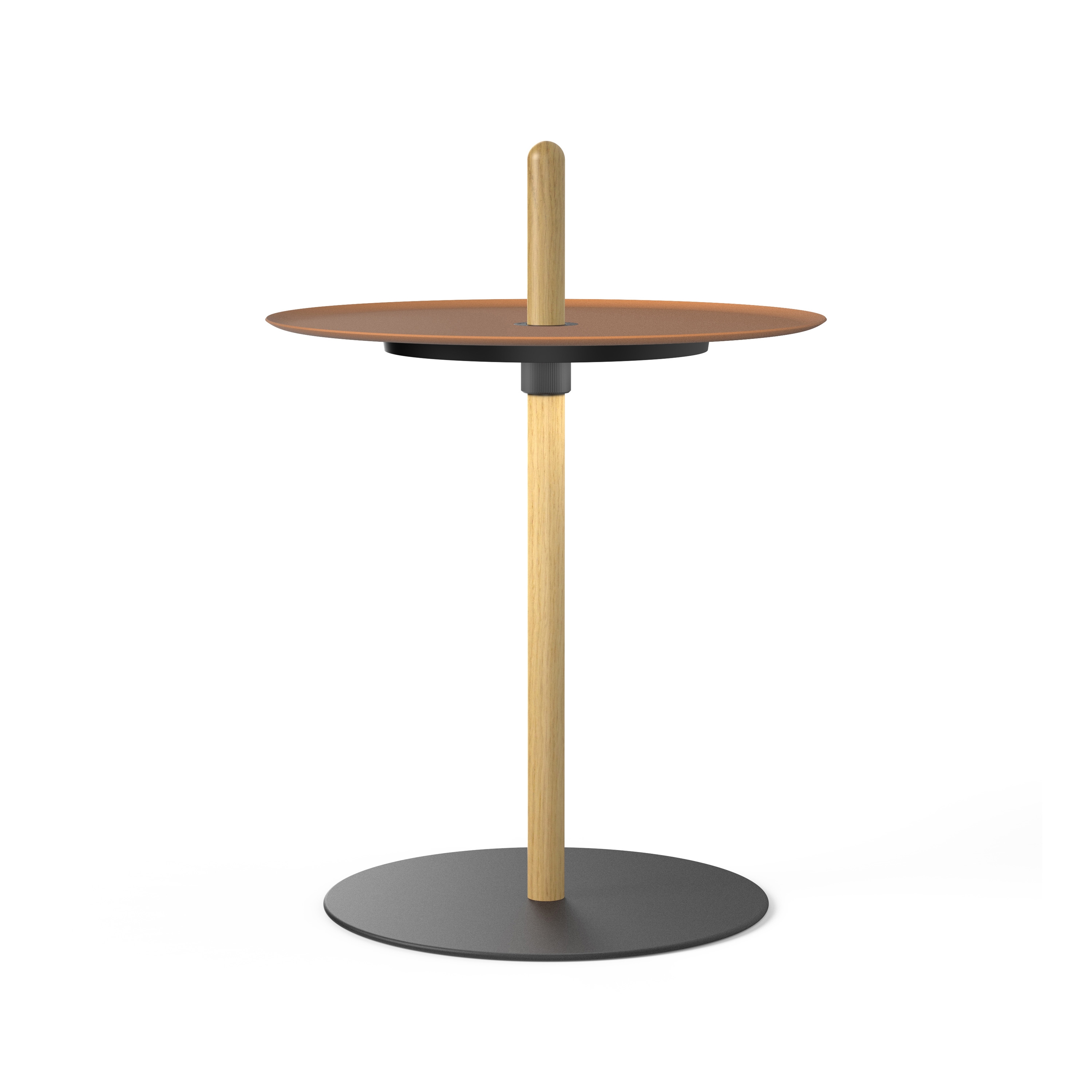 Nivel Pedestal Small White Oak with Terracotta Tray