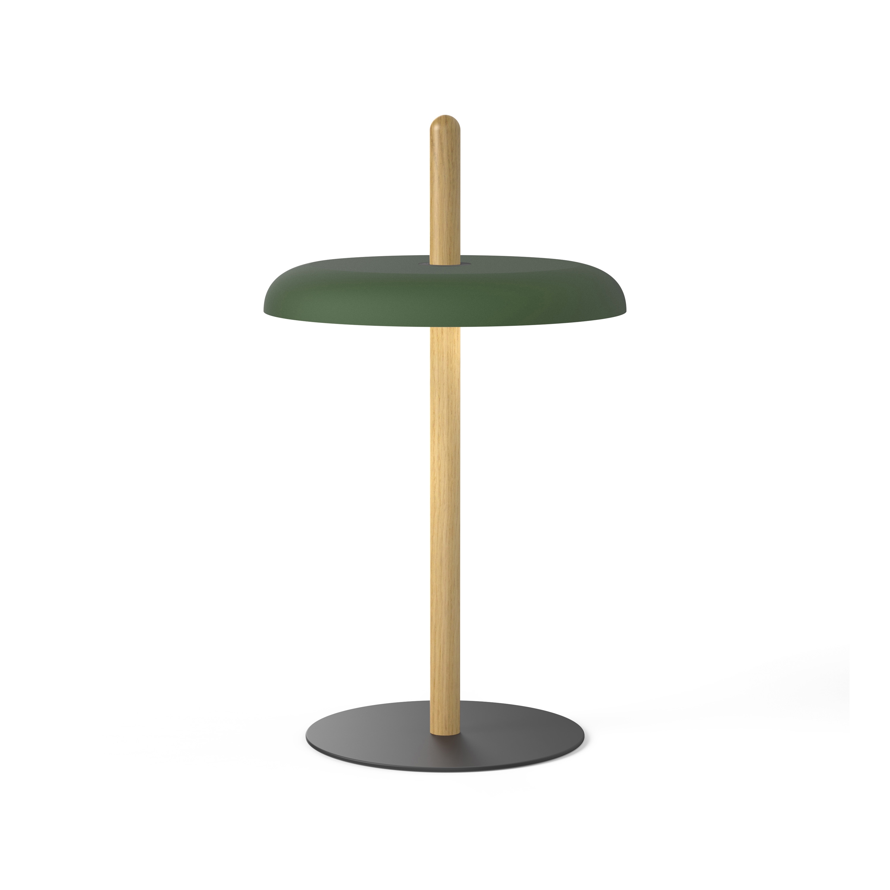 Nivel Table White Oak with Forest Green Shade