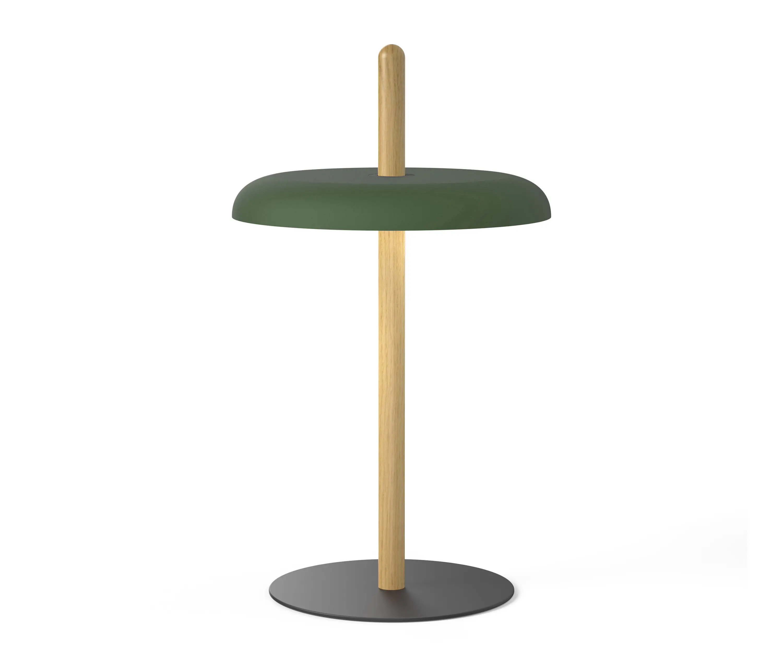 Pablo - Nivel Table White Oak with Forest Green Shade
