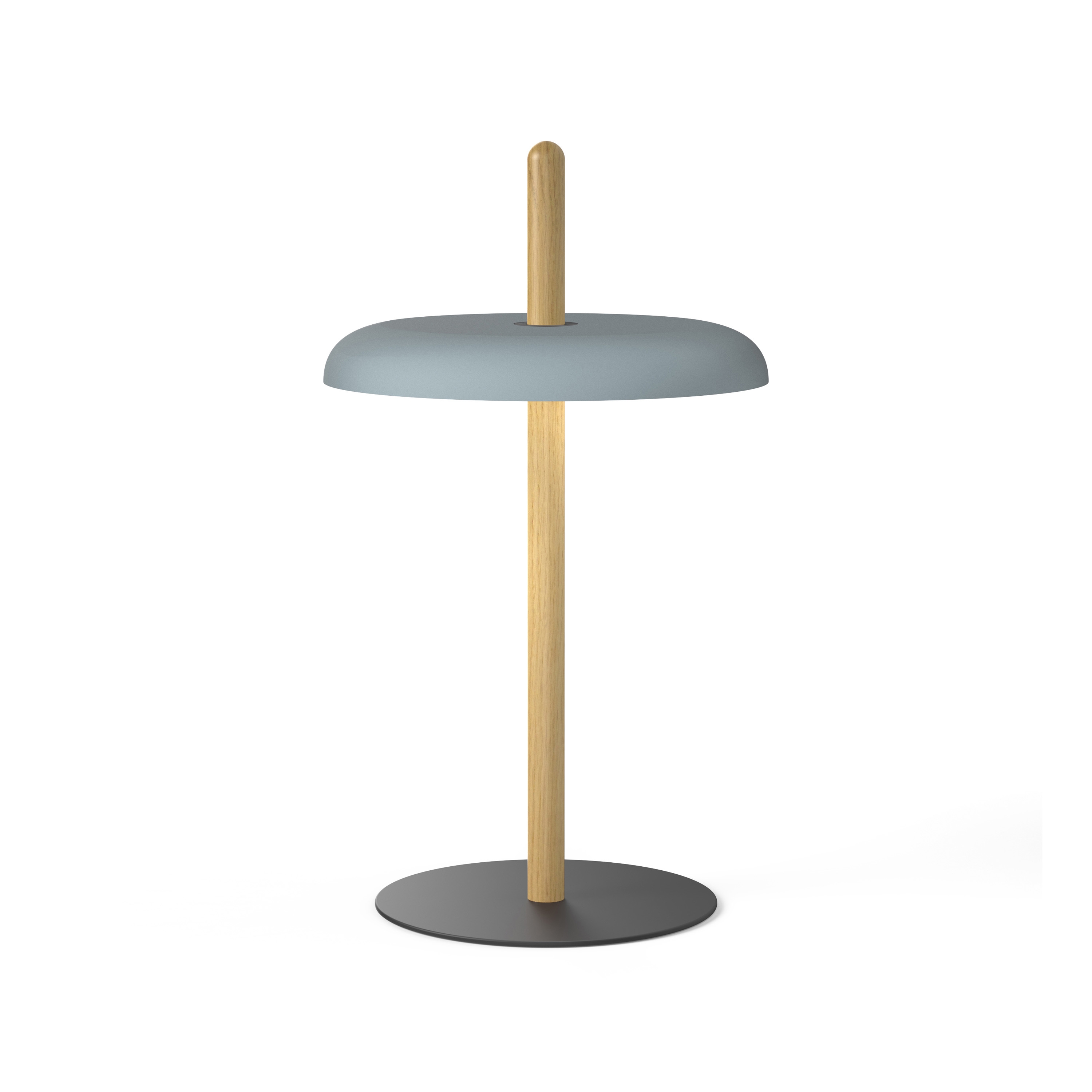 Nivel Table White Oak with Slate Blue Shade