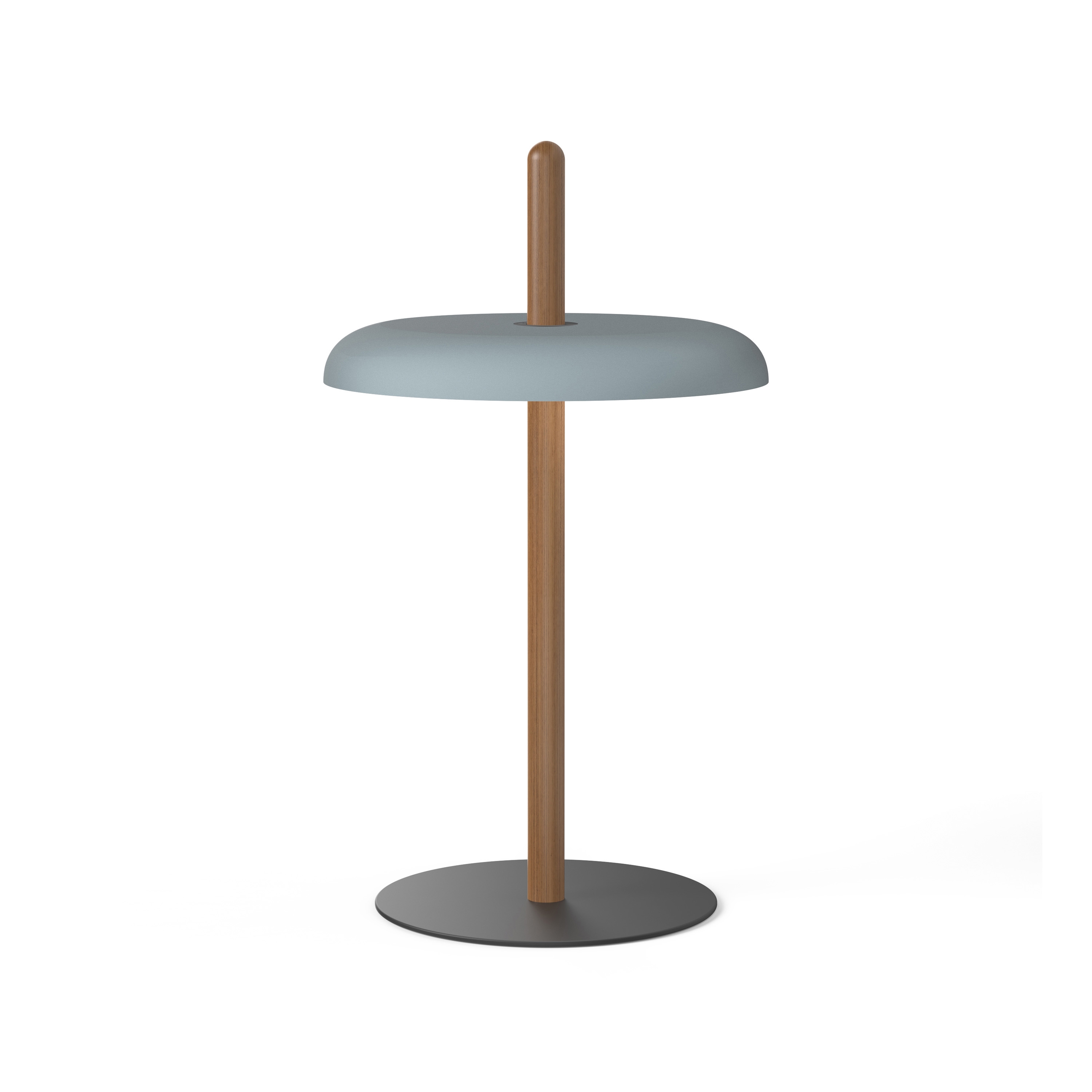 Nivel Table Walnut with Slate Blue Shade