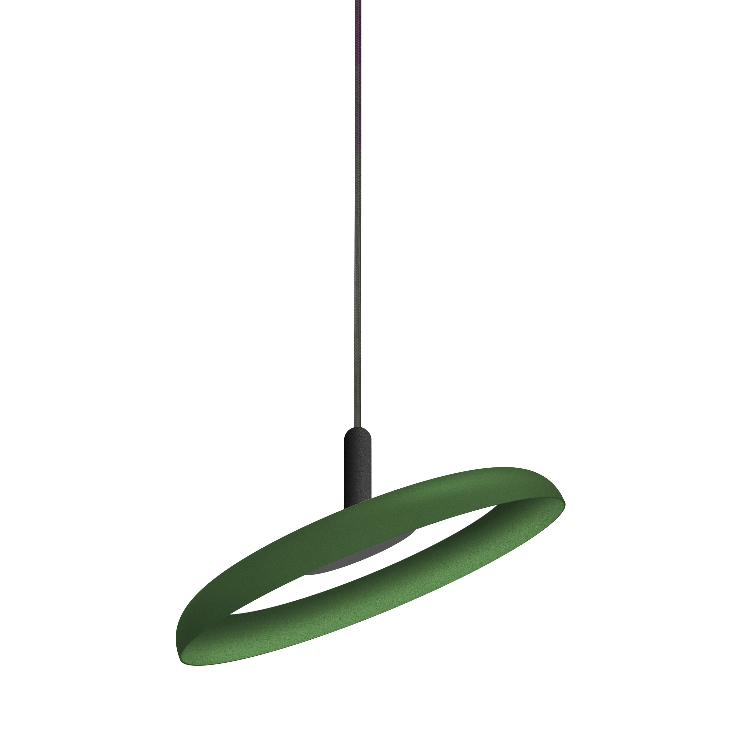 Nivel Pendant 15 Forest Green with Black Cord