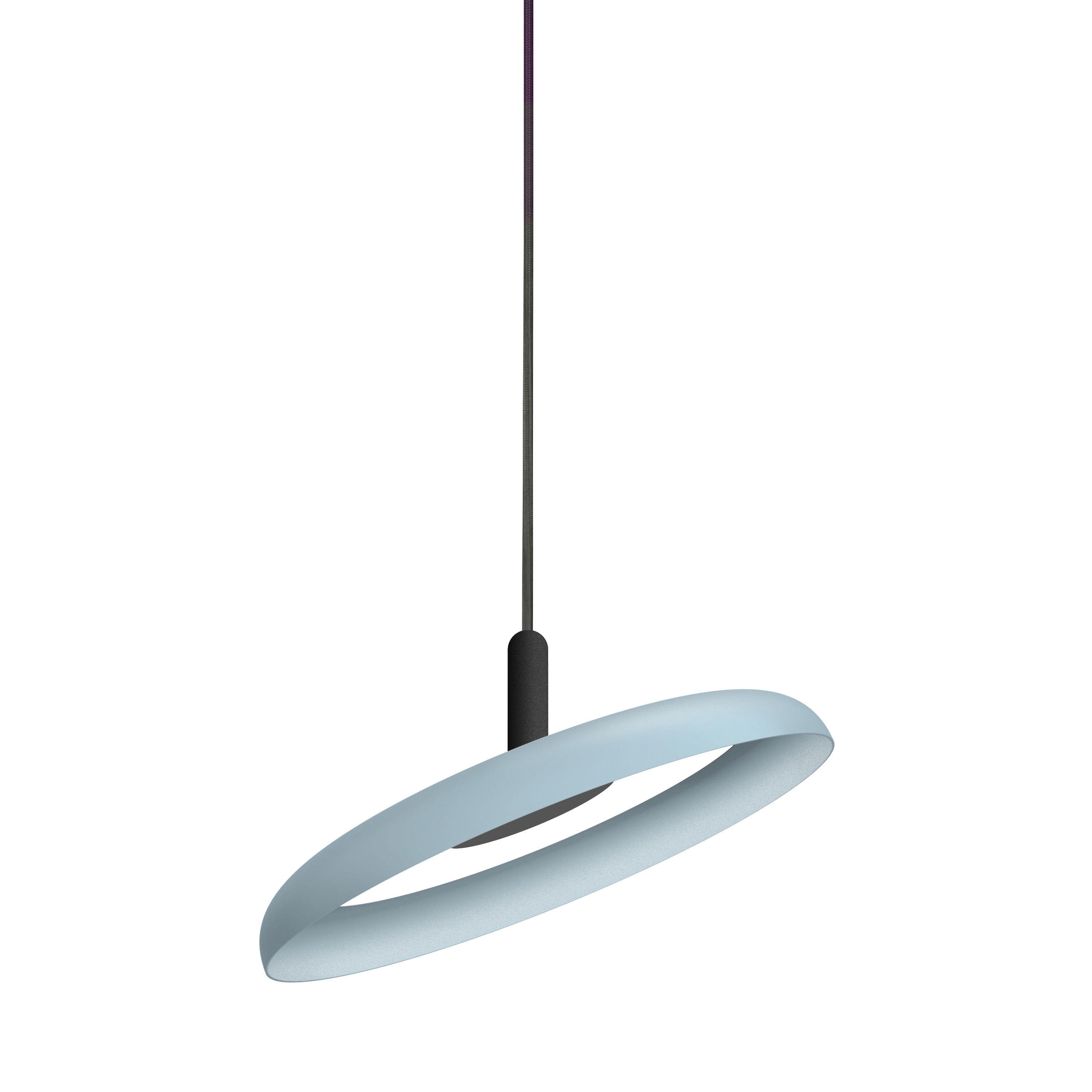 Nivel Pendant 15 Slate Blue with Black Cord