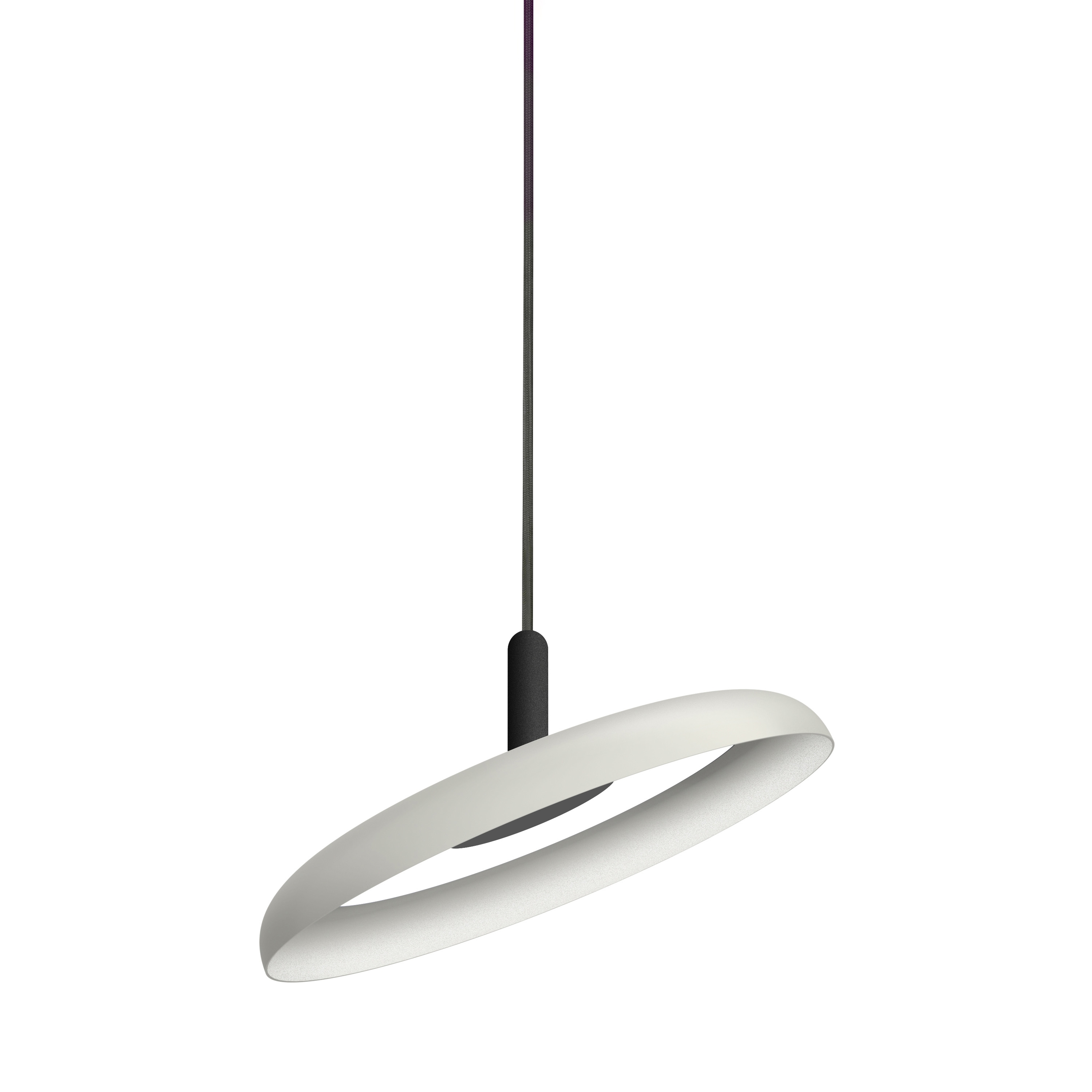 Nivel Pendant 15 White Shade with Black Cord