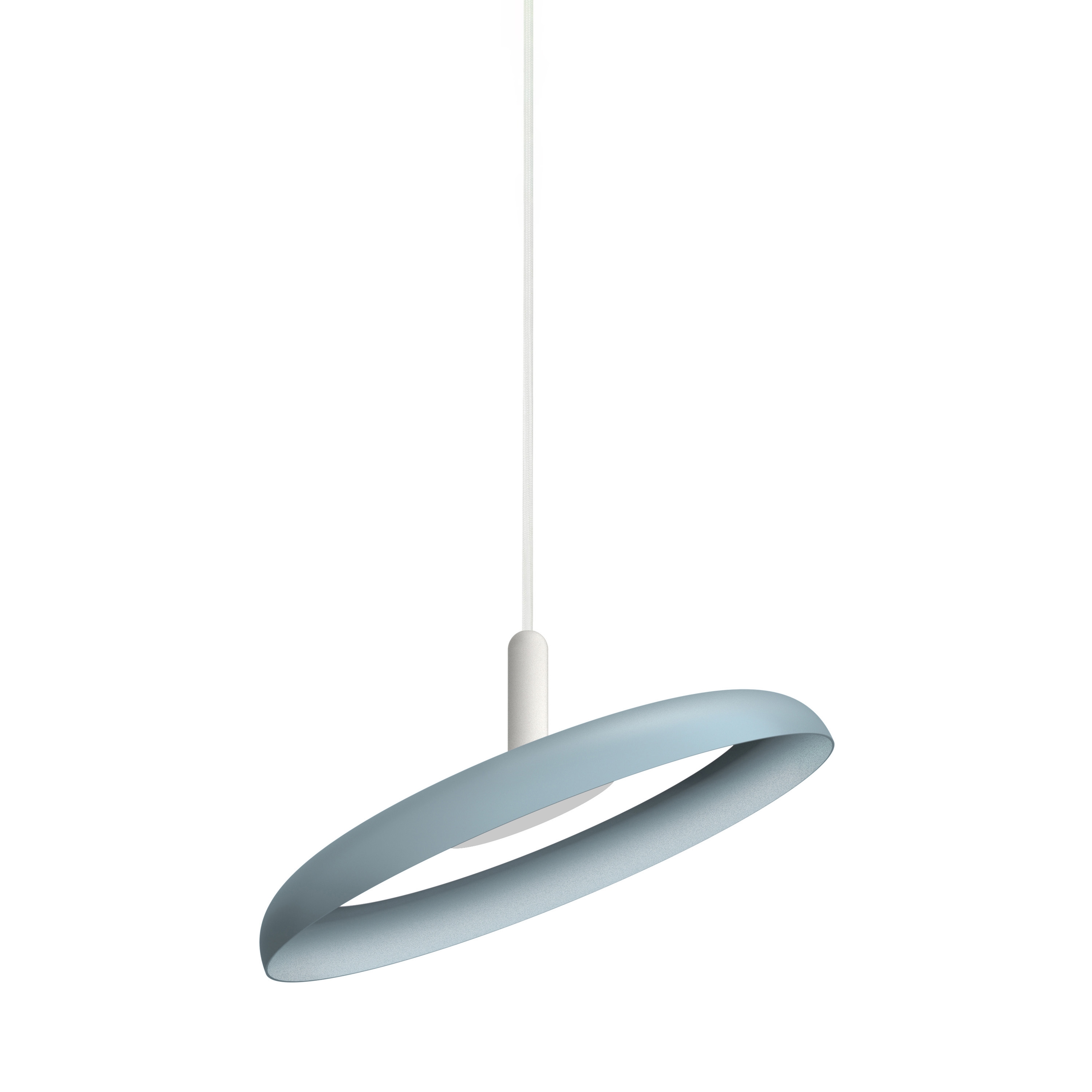 Nivel Pendant 15 Slate Blue with White Cord