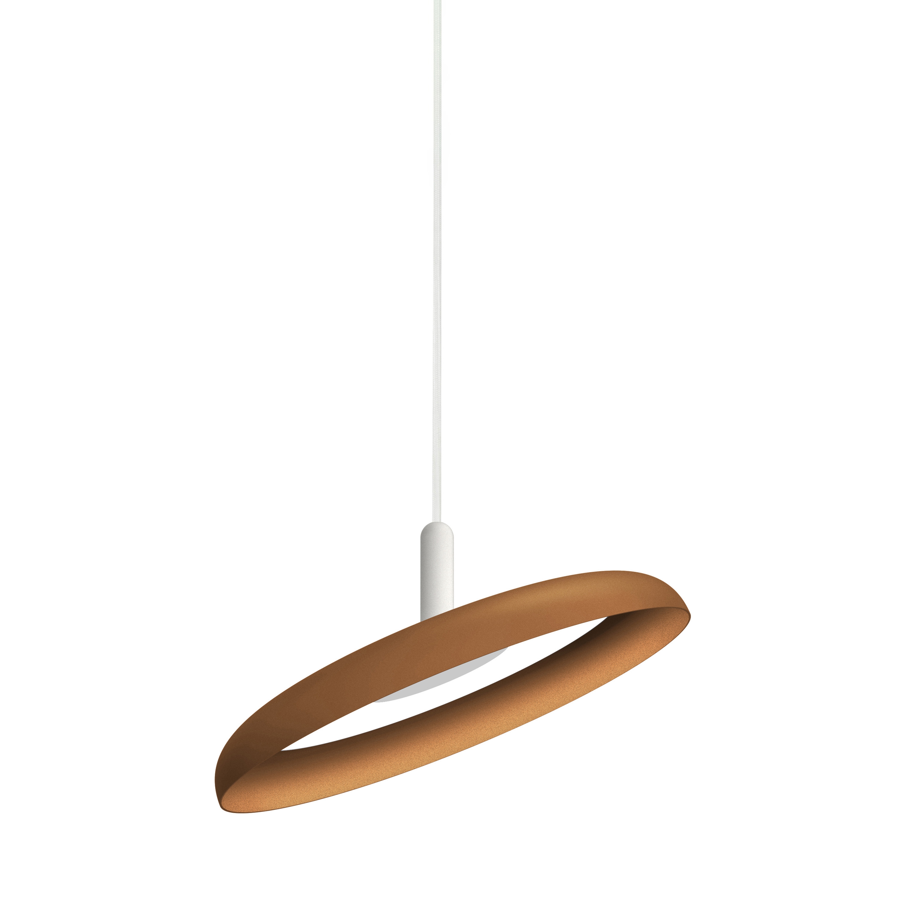 Nivel Pendant 15 Terracotta with White Cord
