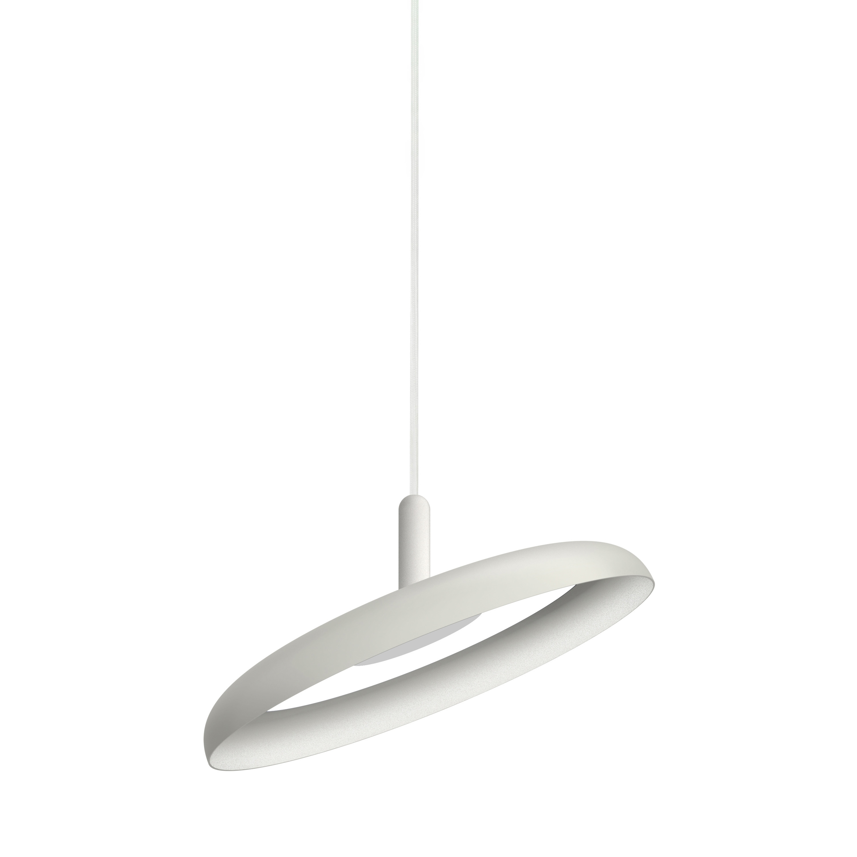 Nivel Pendant 15 White Shade with White Cord