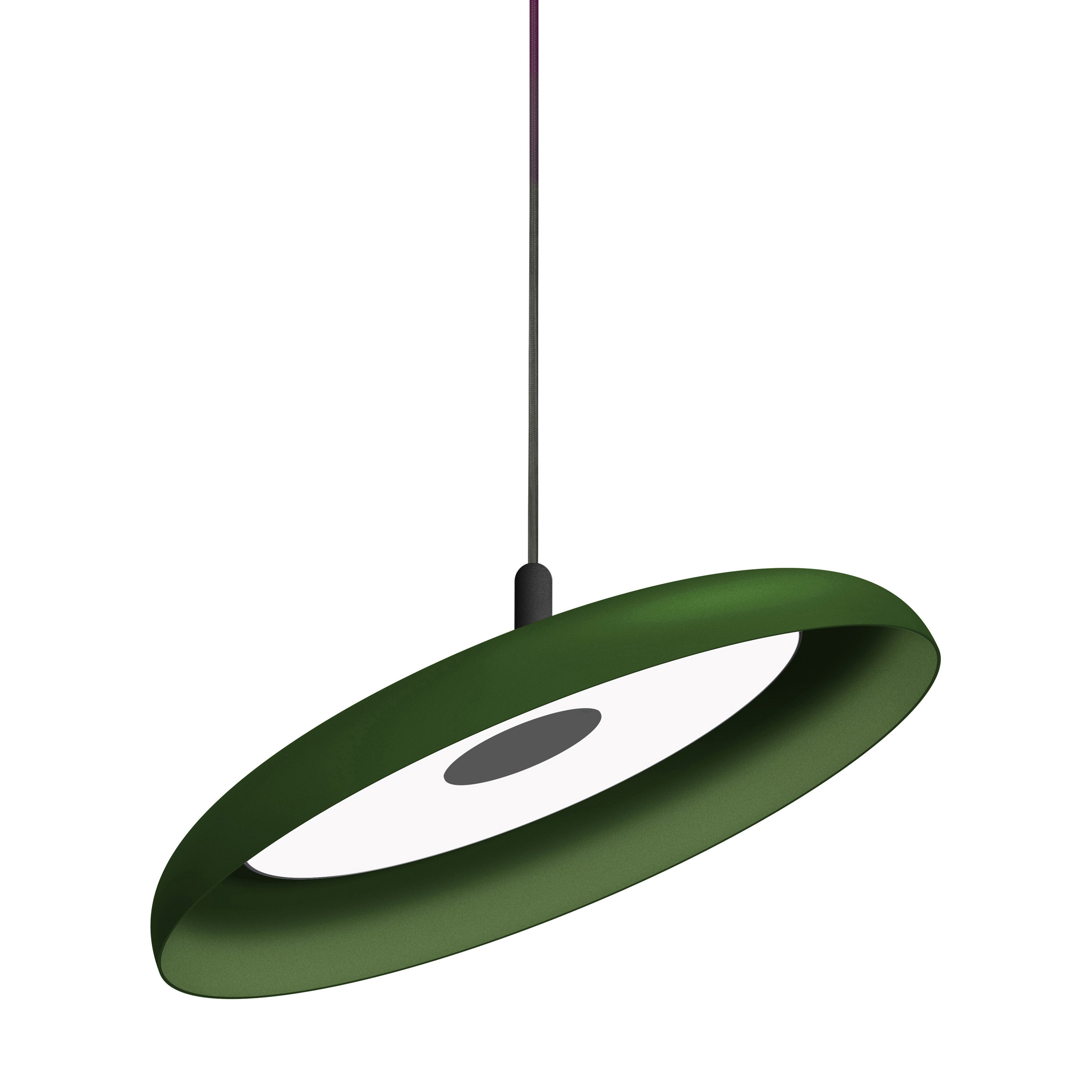Nivel Pendant 22 Forest Green with Black Cord